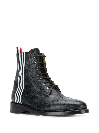 Thom Browne Contrast 4-bar Emboss Wingtip Boot outlook