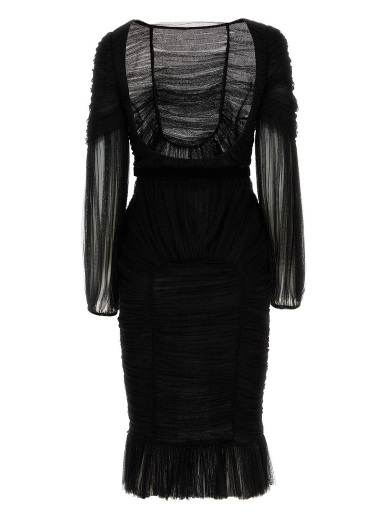 TOM FORD semi-sheer midi dress outlook
