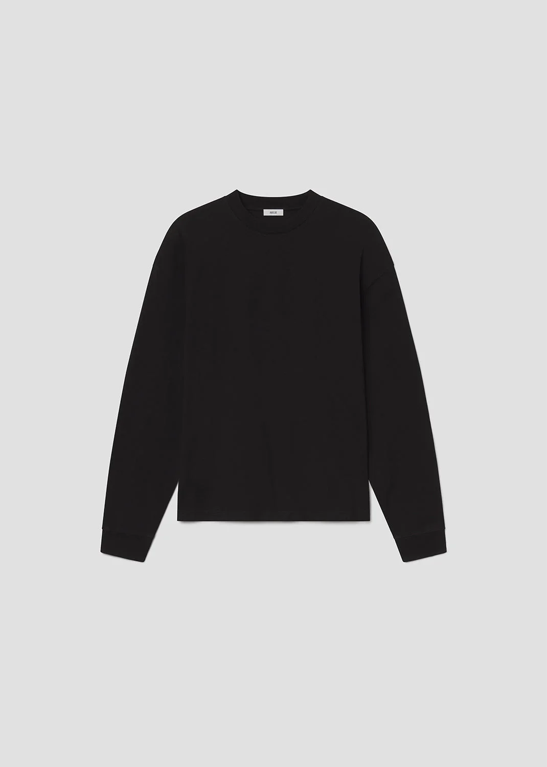ASHA LONG SLEEVE MOCK NECK TEE IN BLACK - 1