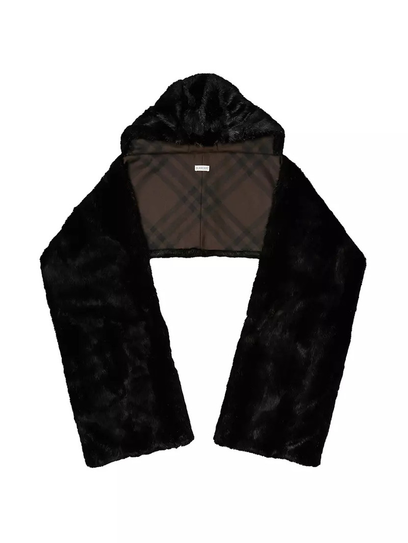 후드 가짜 모피 scarf 1