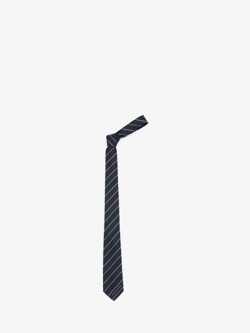 Men's Ruled McQueen Tie in Navy/blue 1