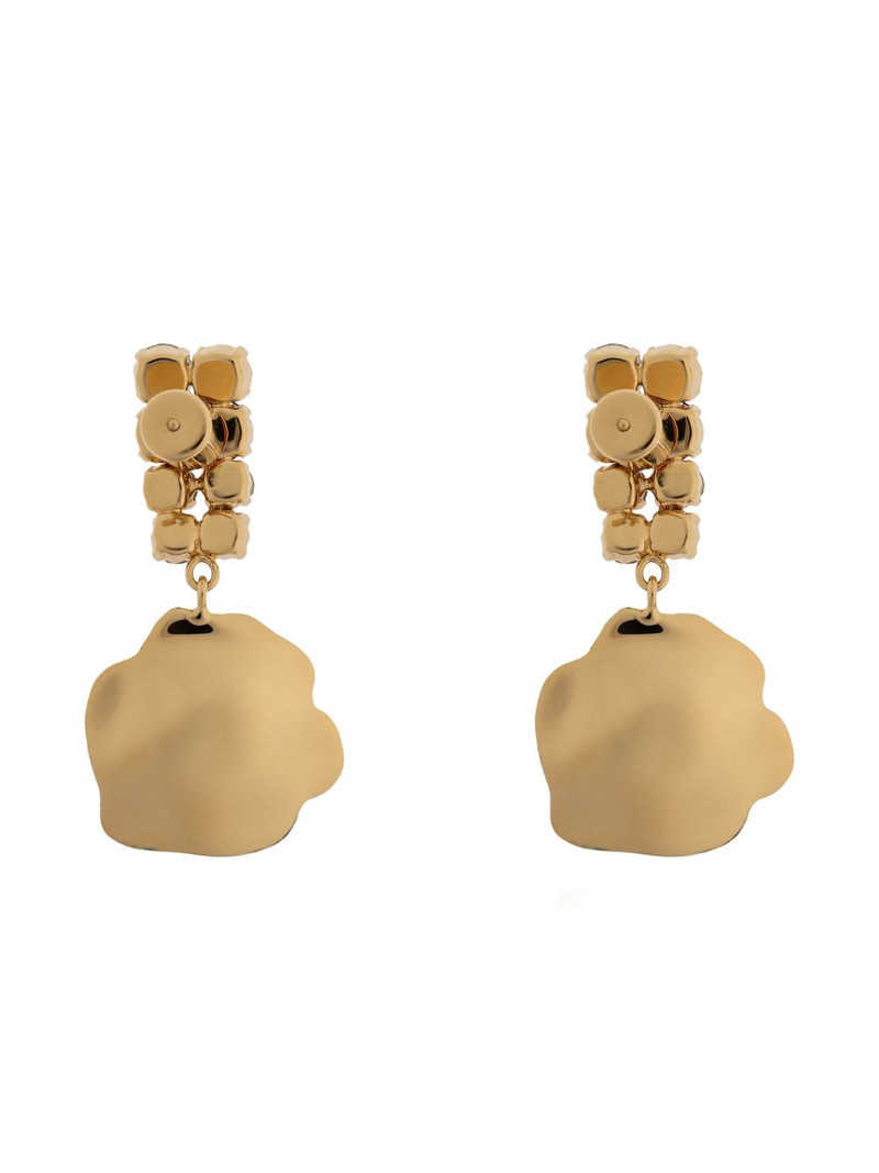 Marni crystal-embellished flower-motif drop earrings outlook