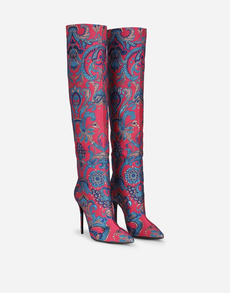 Lurex jacquard boots - 2