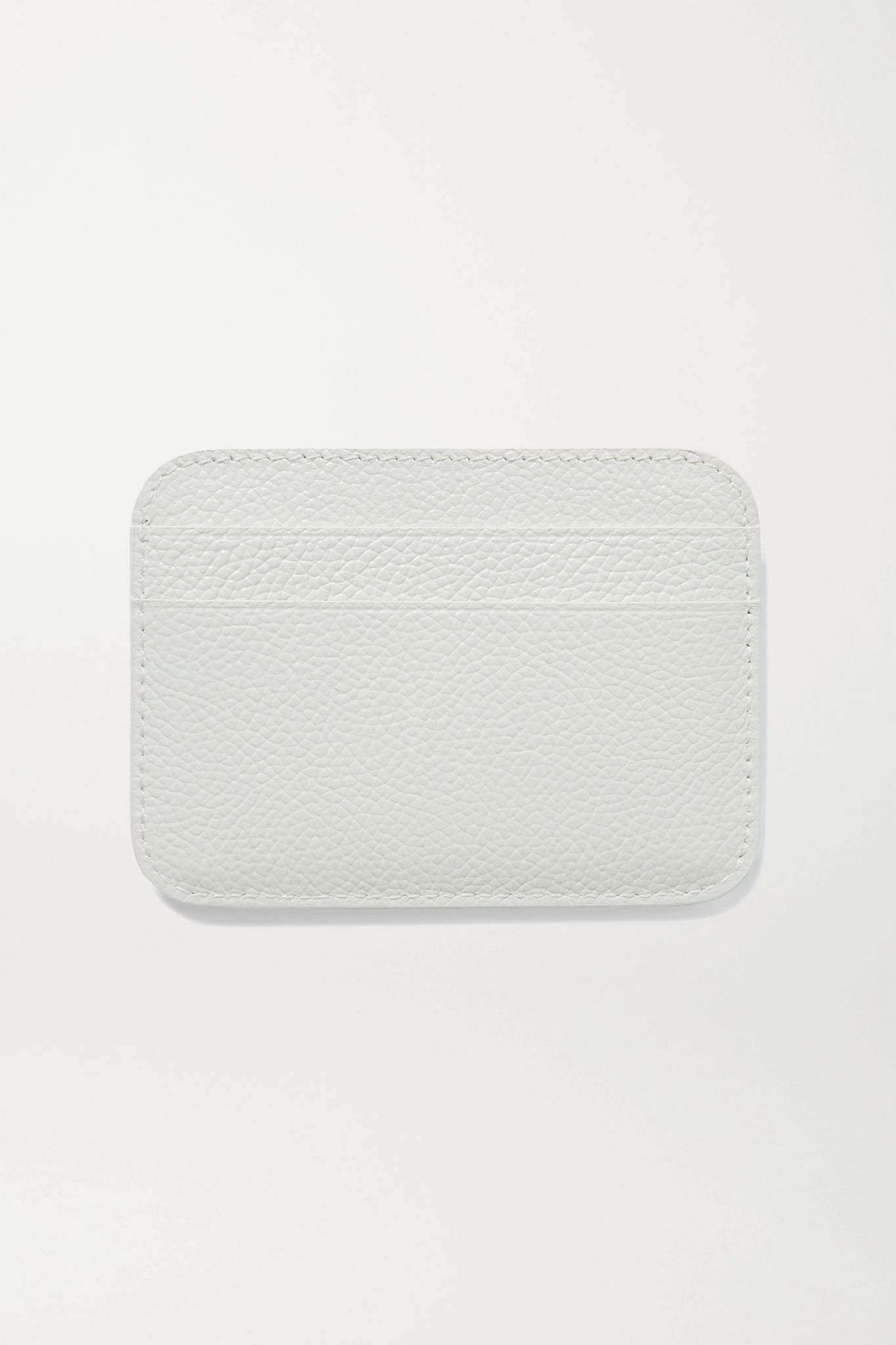 Cash printed textured-leather cardholder - 3