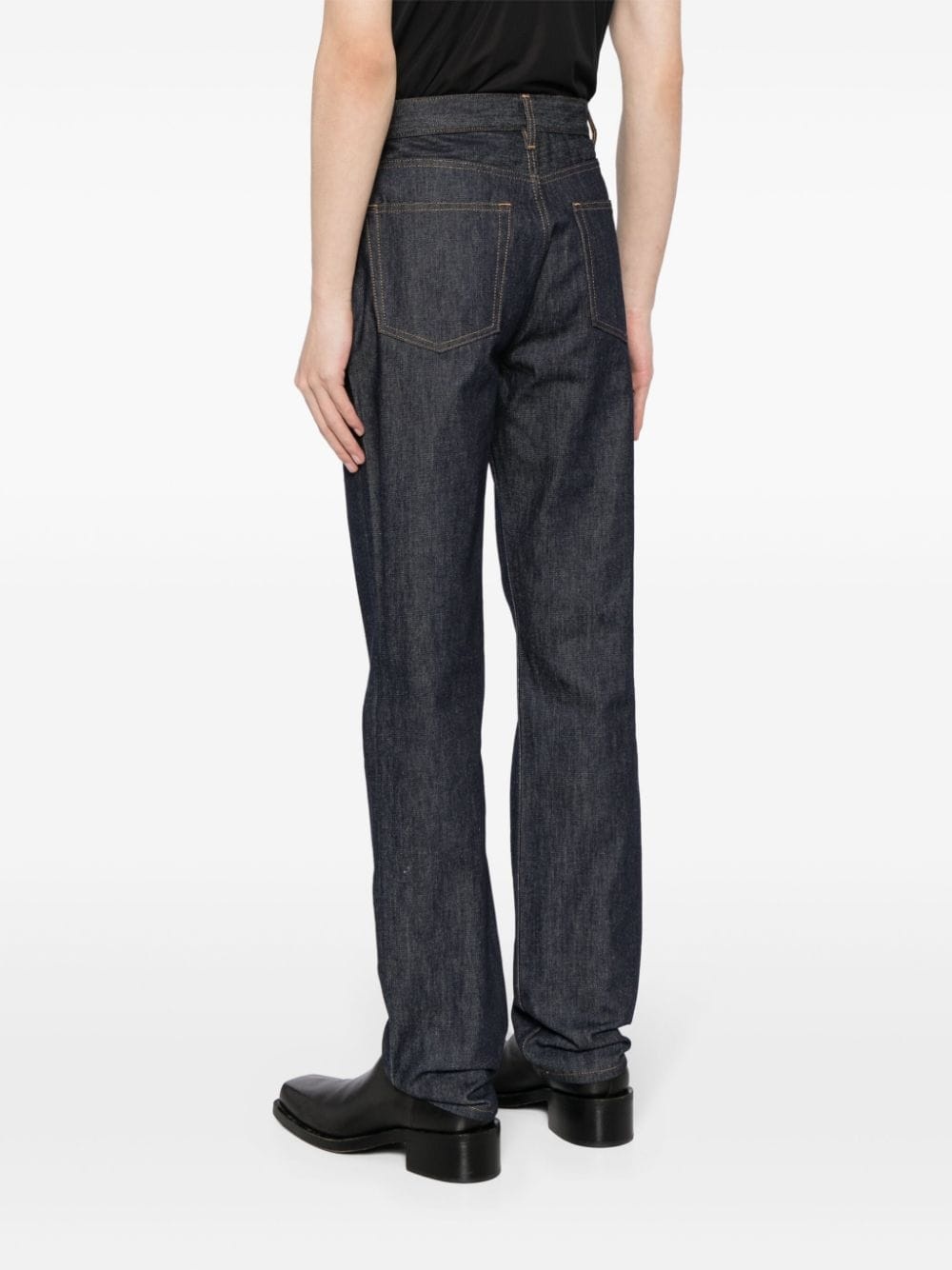 high-rise straight-leg jeans - 4