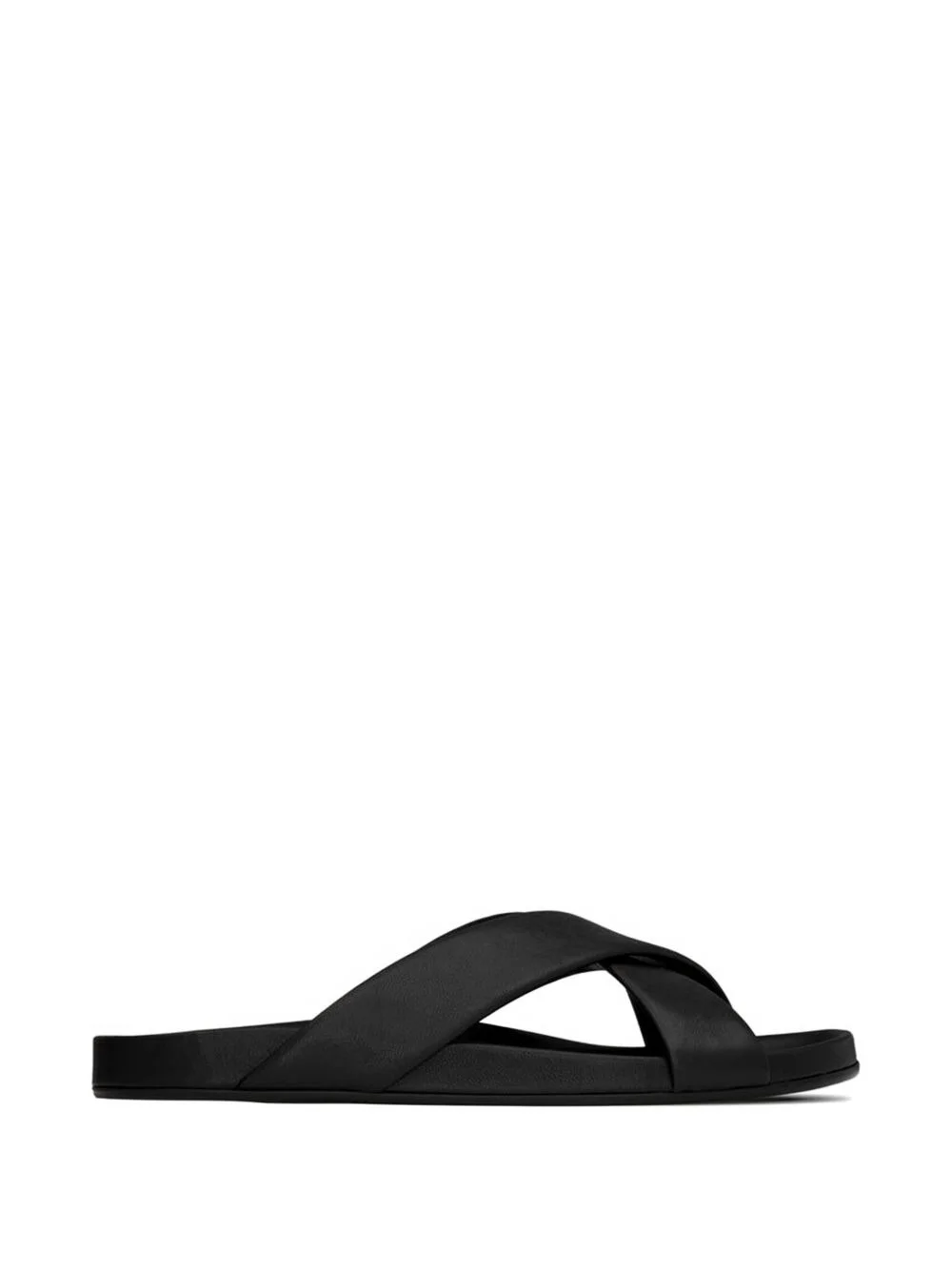 criss-cross leather flat sandals - 1