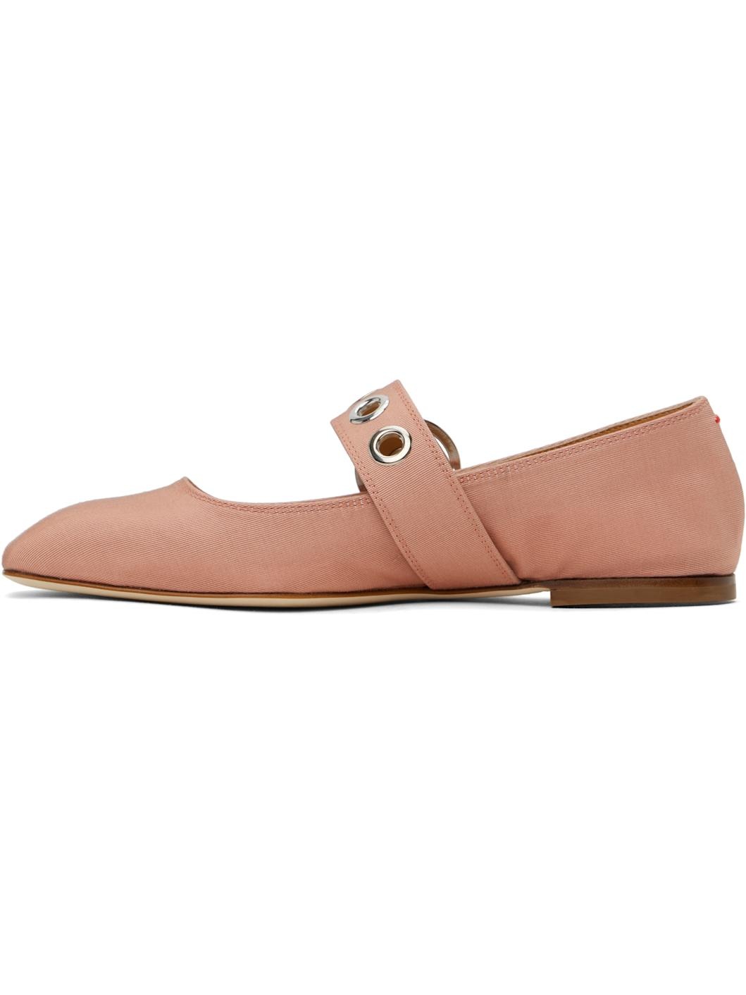 Pink Uma Eyelet Ballerina Flats - 3