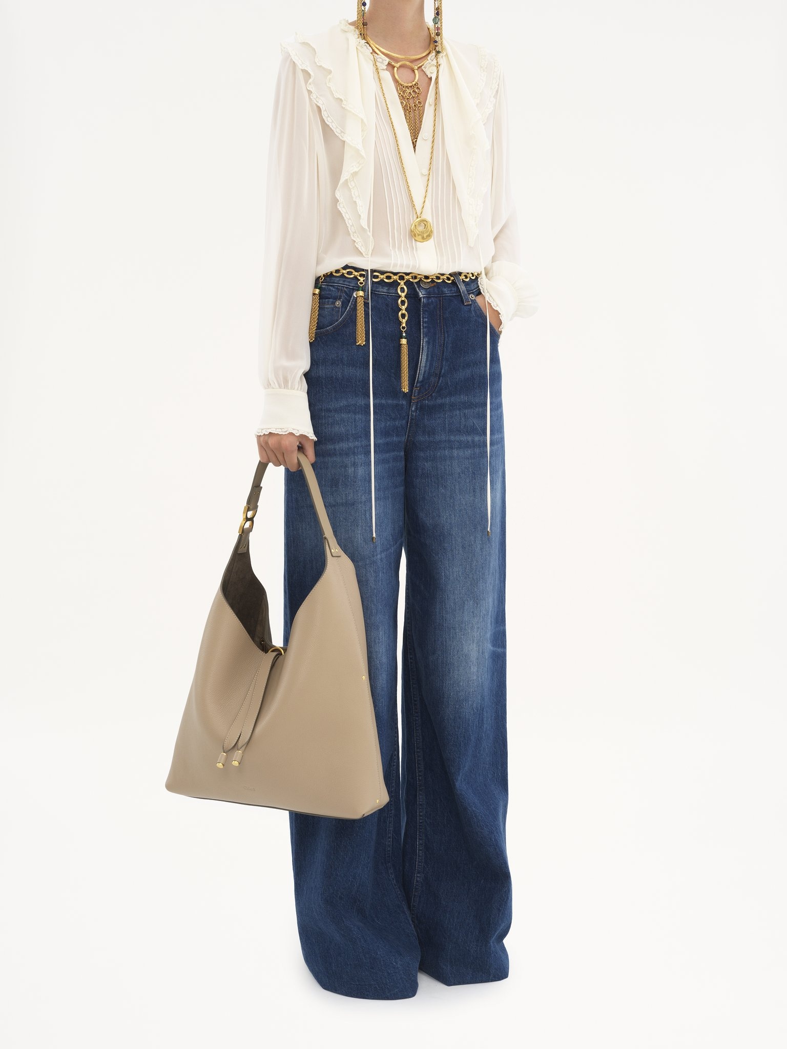 MARCIE HOBO BAG IN GRAINED LEATHER - 8