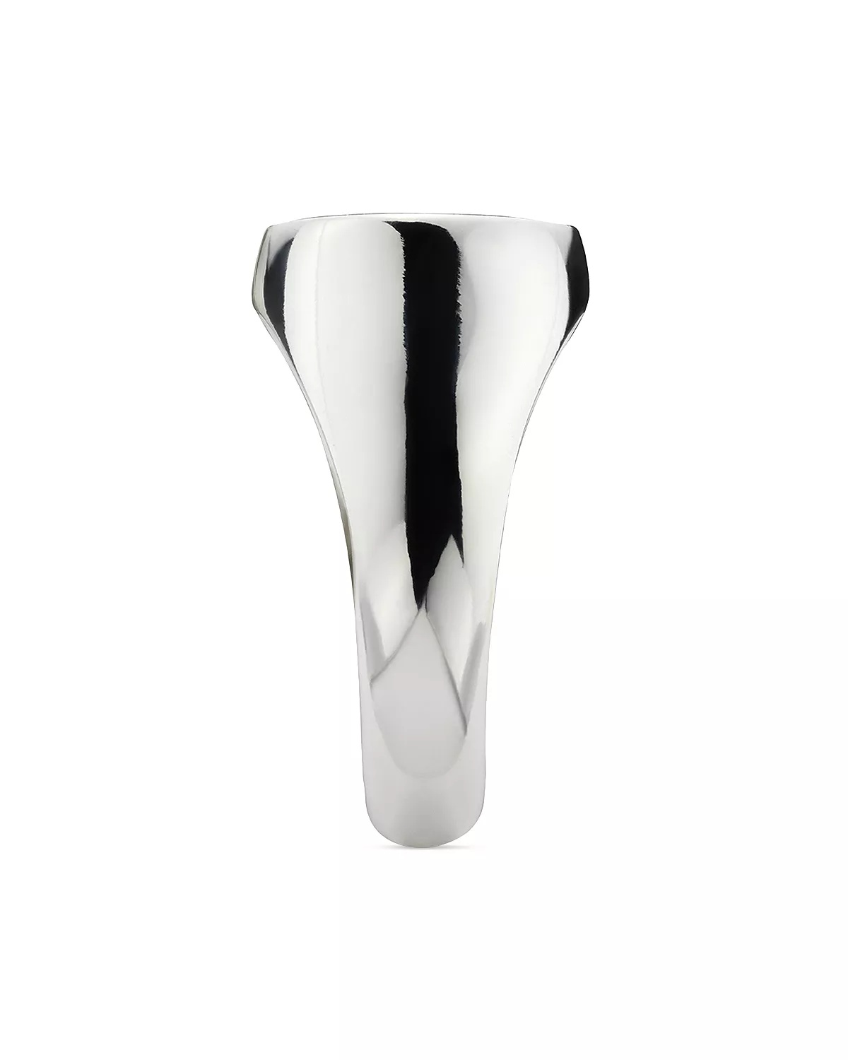 Sterling Silver Trademark Black Enamel Ring - 4
