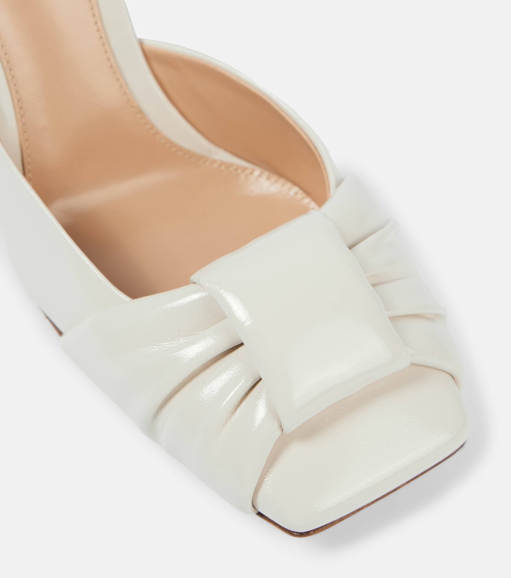 Draped Bow patent leather pumps - 6