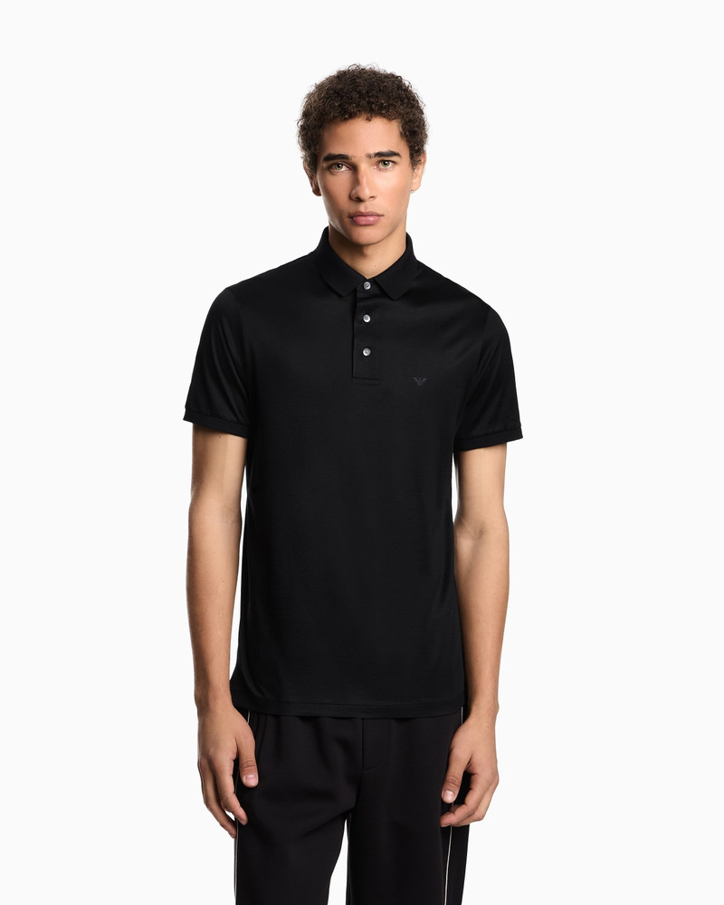 EMPORIO ARMANI ASV Lyocell-blend jersey polo shirt outlook