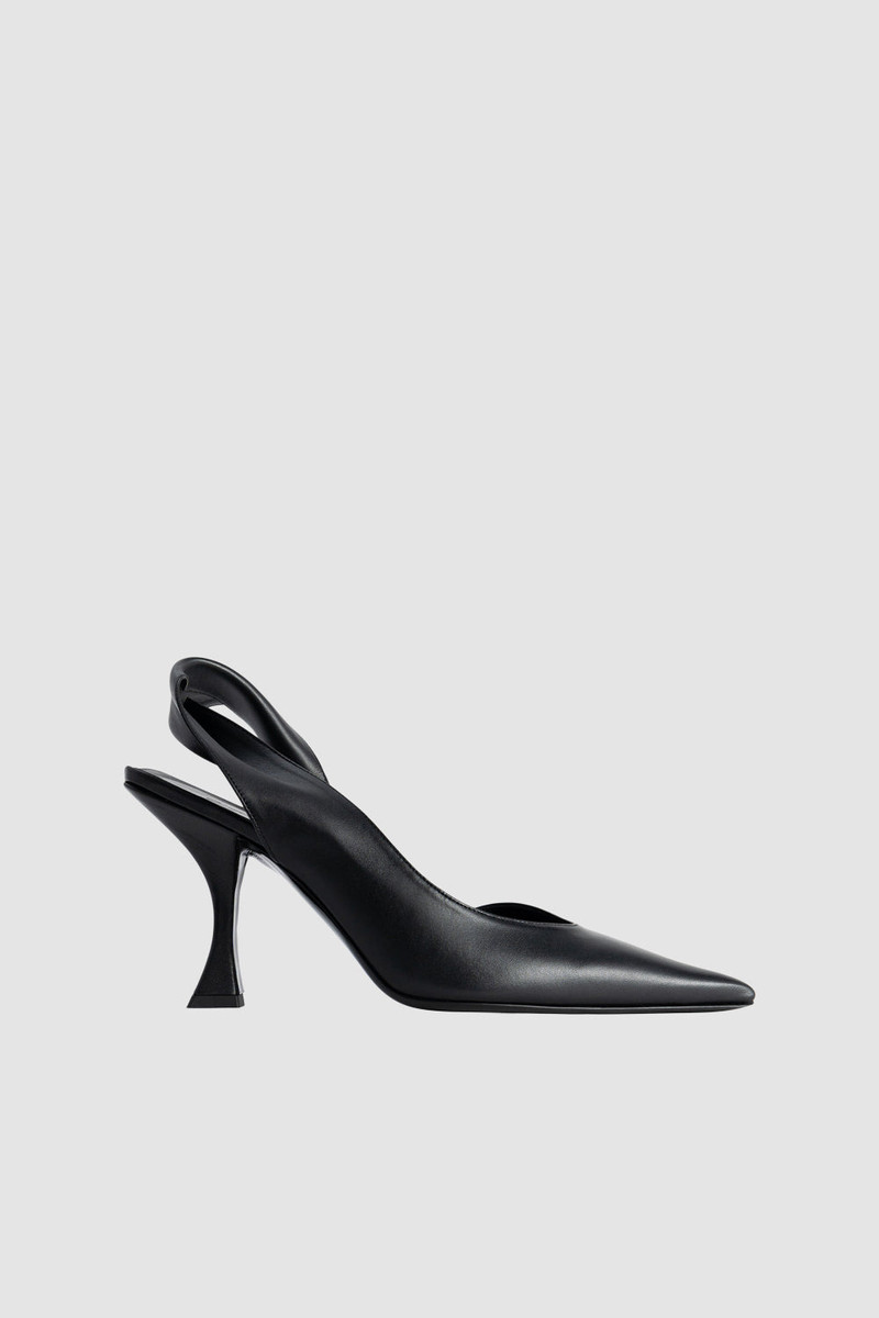 Yasha Black Nappa Leather Slingback Pump 1