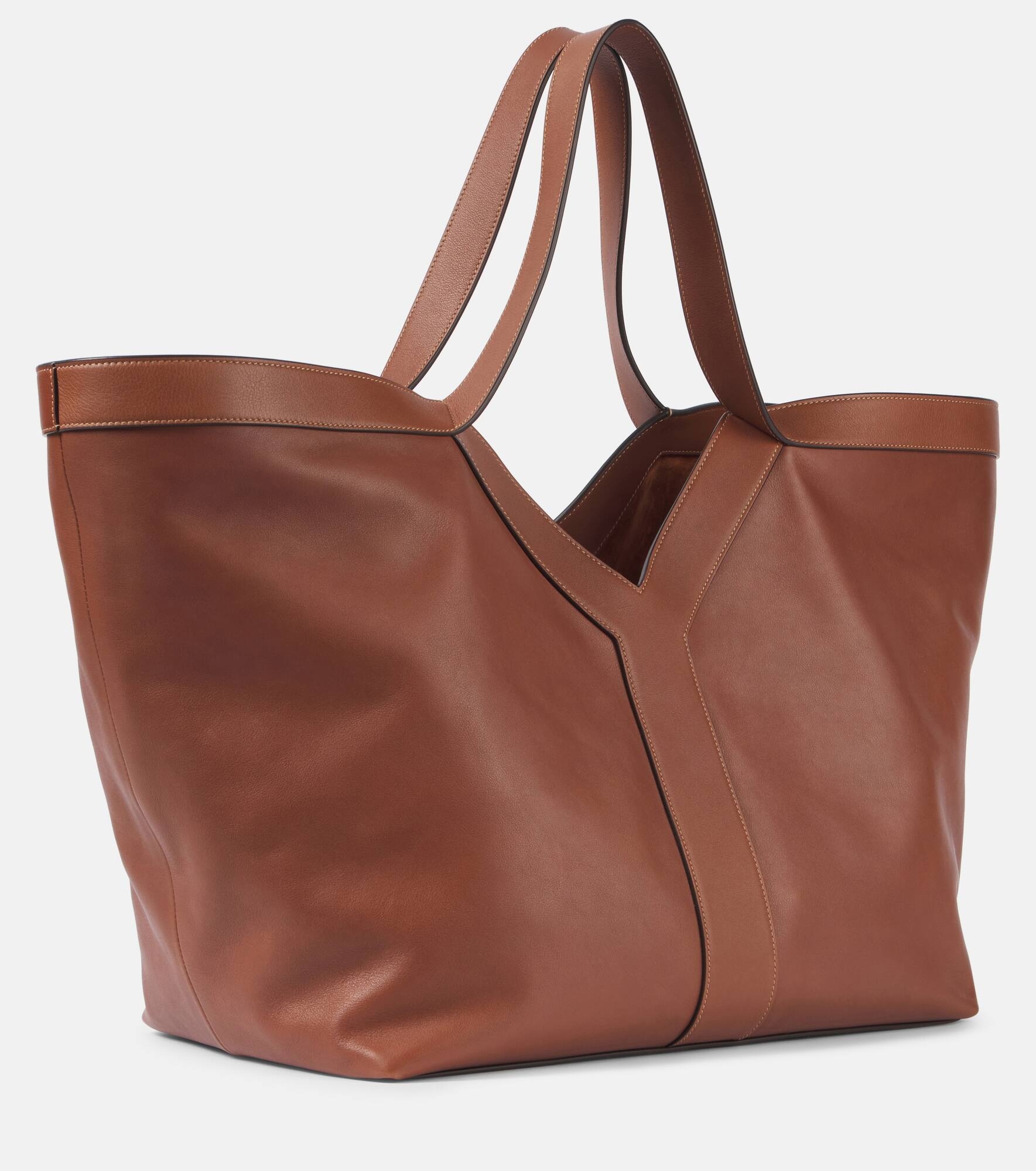 Y leather tote bag - 4