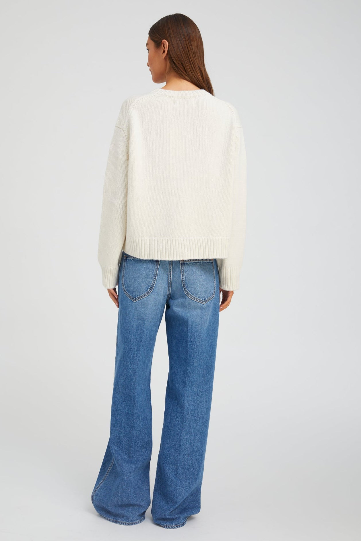 CHALK HEAVY CASHMERE SWEATER - 4