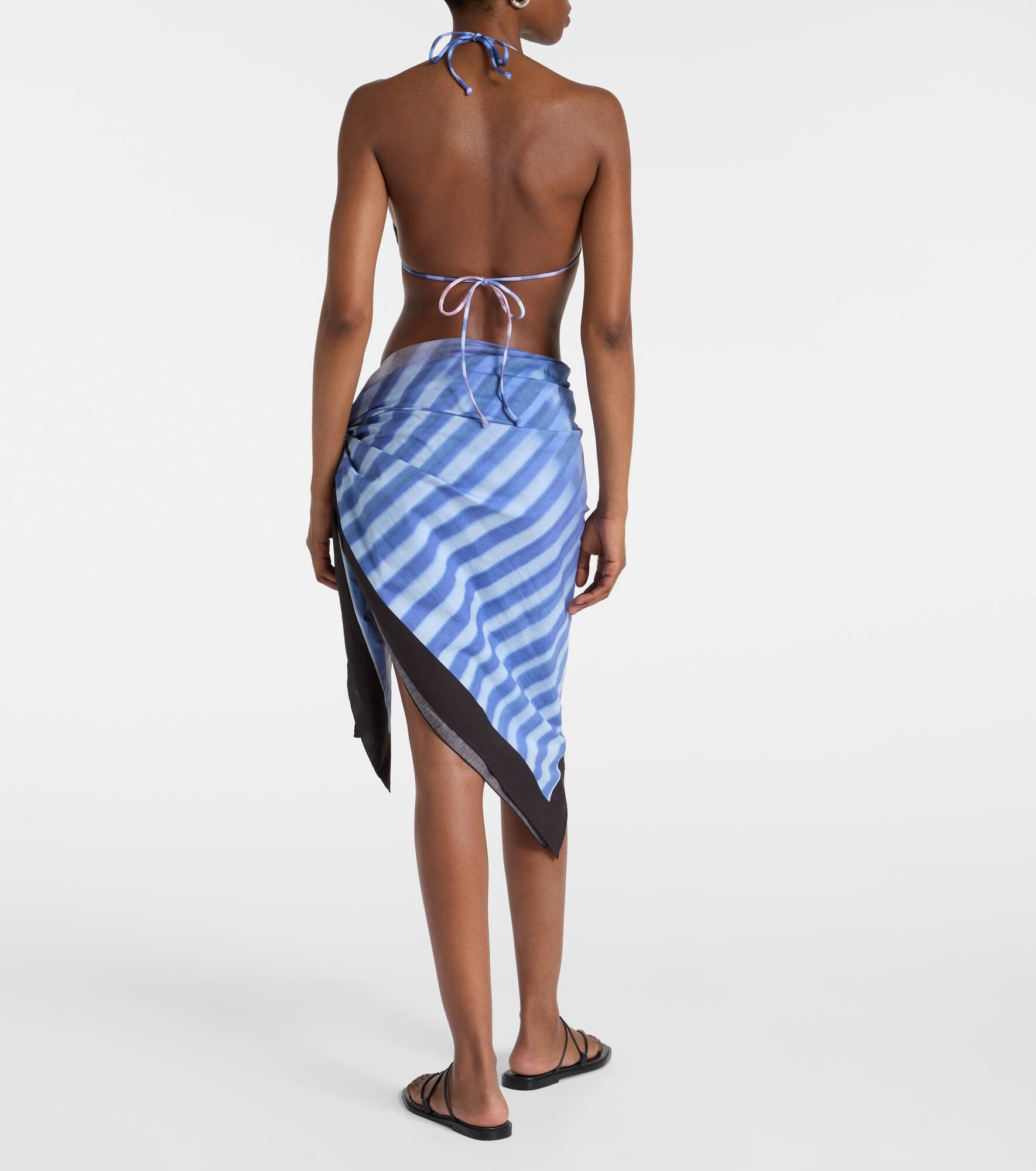 Printed cotton beach cover-up - 3