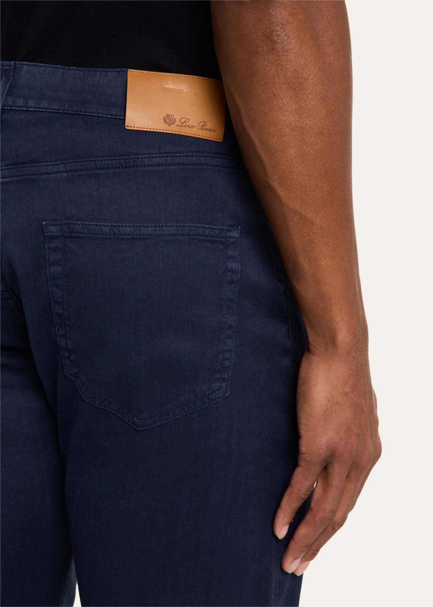 Men's Quarona Linen and Cotton Stretch Five-Pocket Pants - 4
