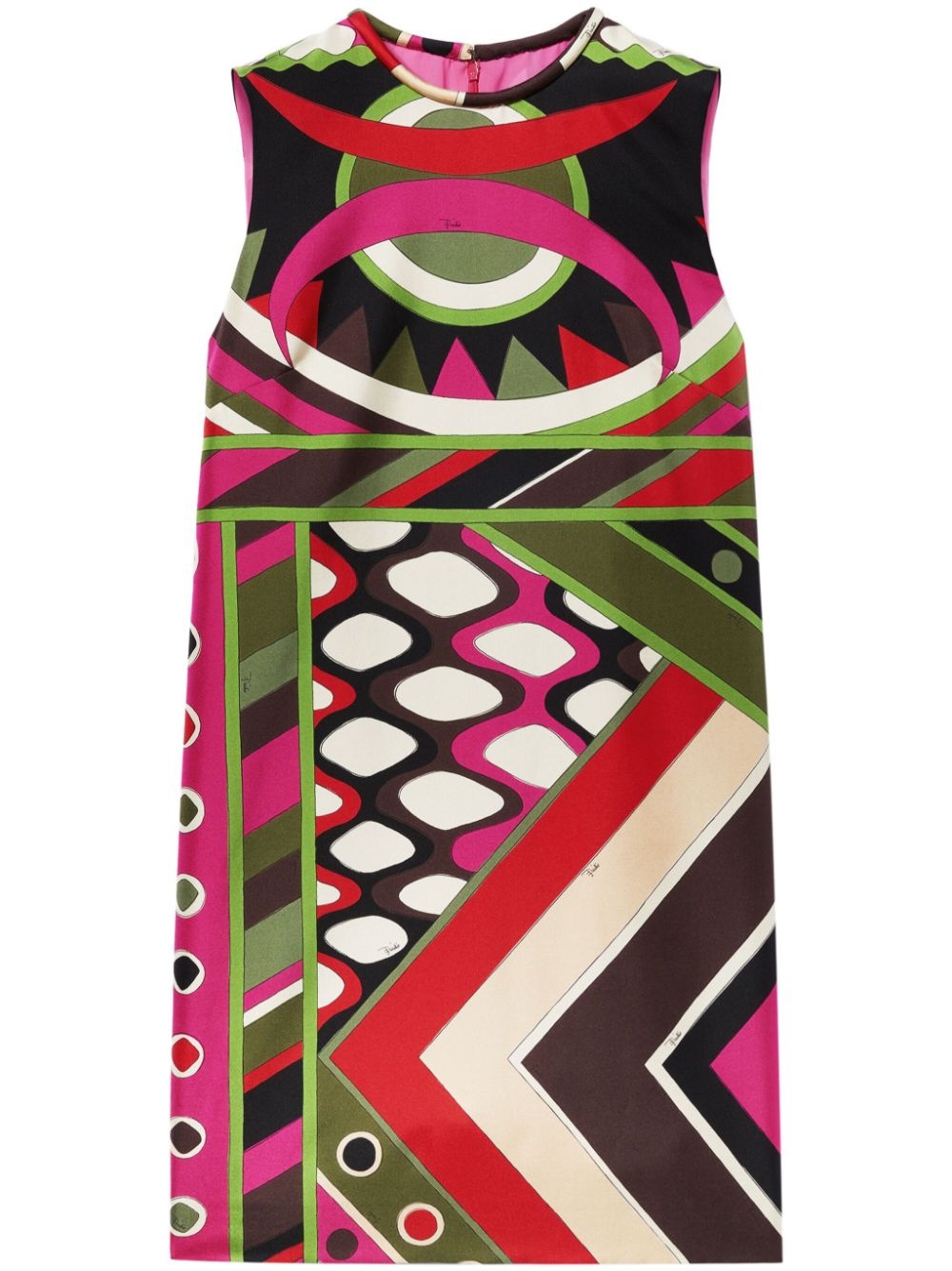 Vivara-print silk minidress - 1