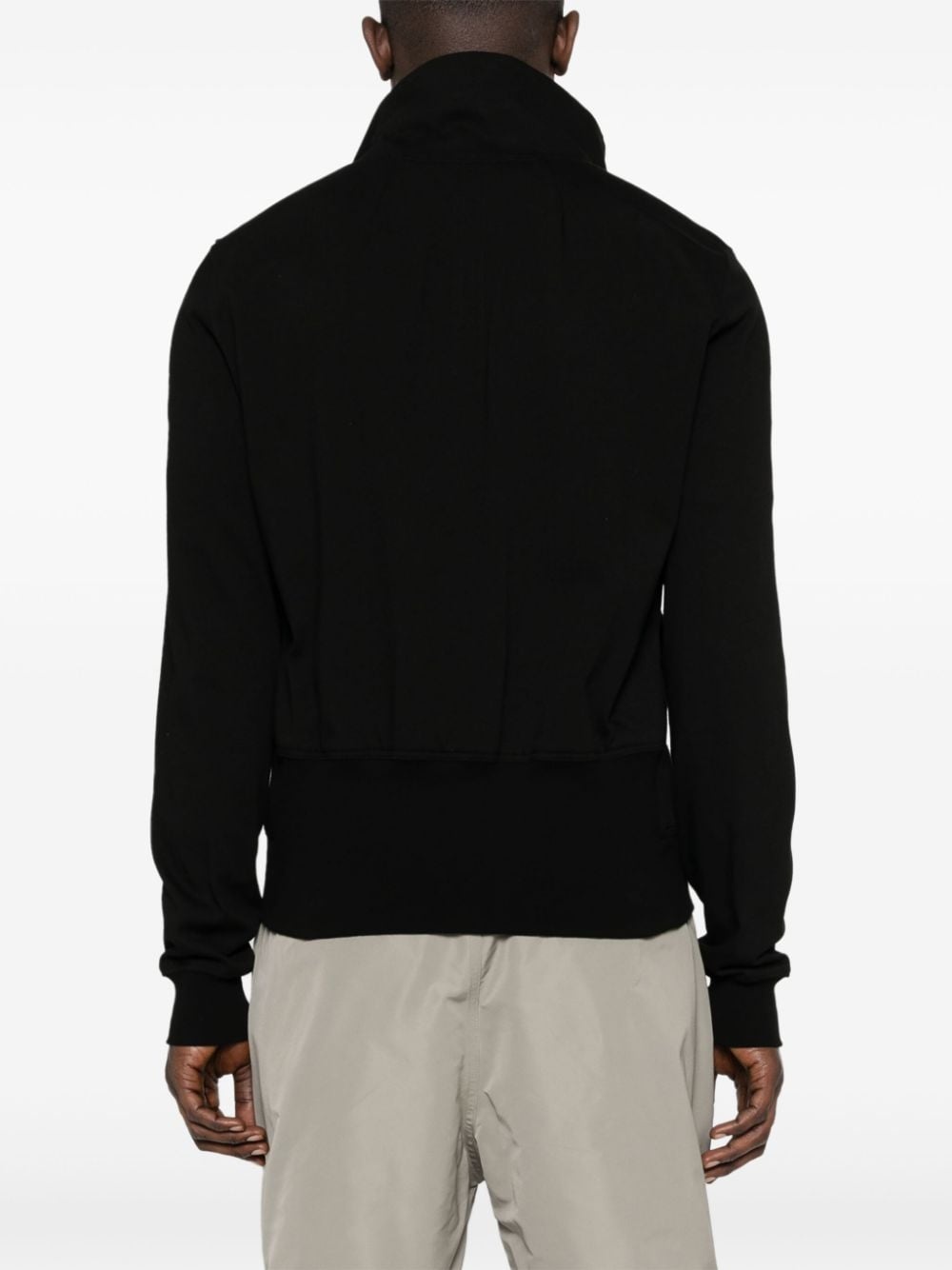 off-centre-fastening zipped sweatshirt - 4