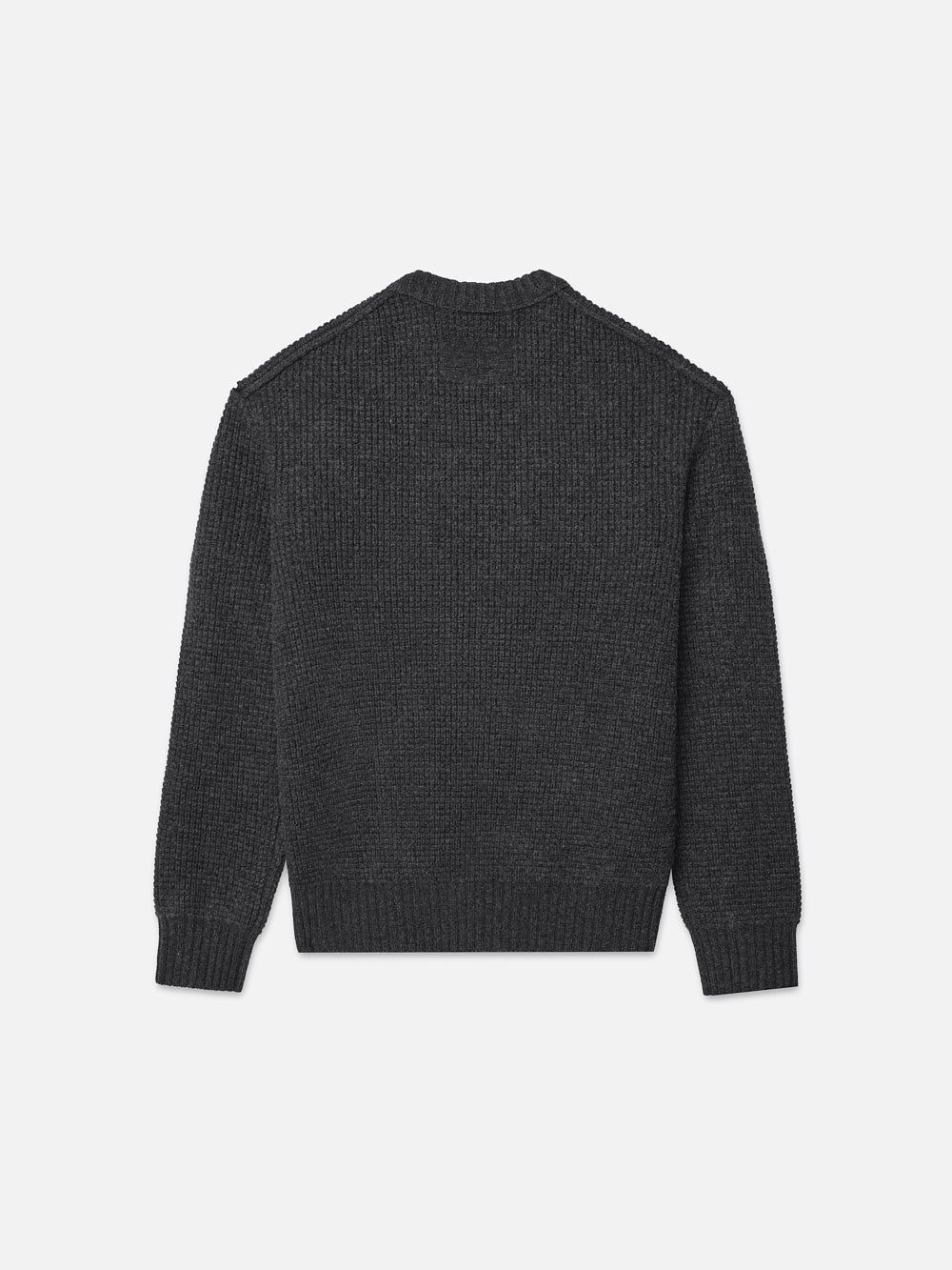 Wool Crewneck Sweater in Charcoal - 3