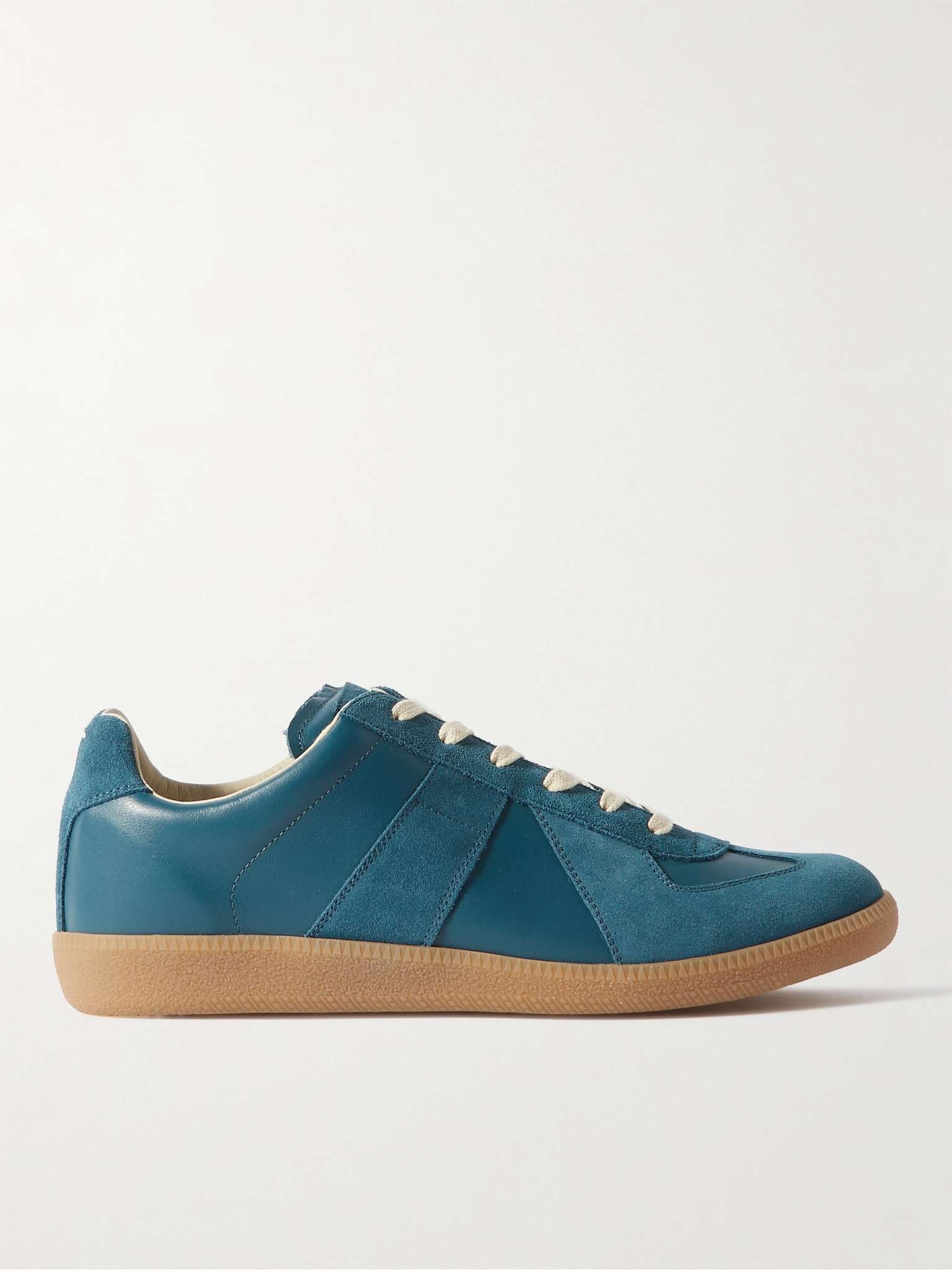 Replica Leather and Suede Sneakers - 1