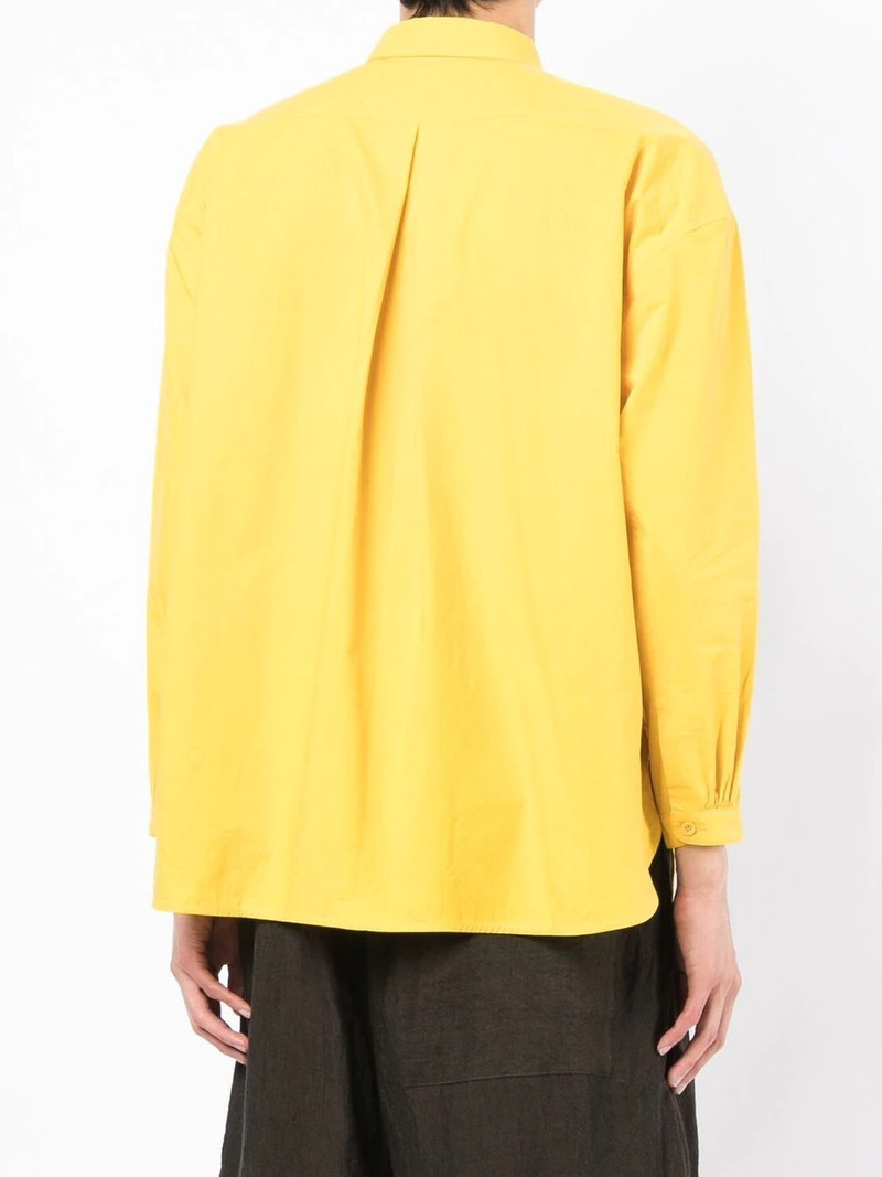 gathered long-sleeve linen shirt 4