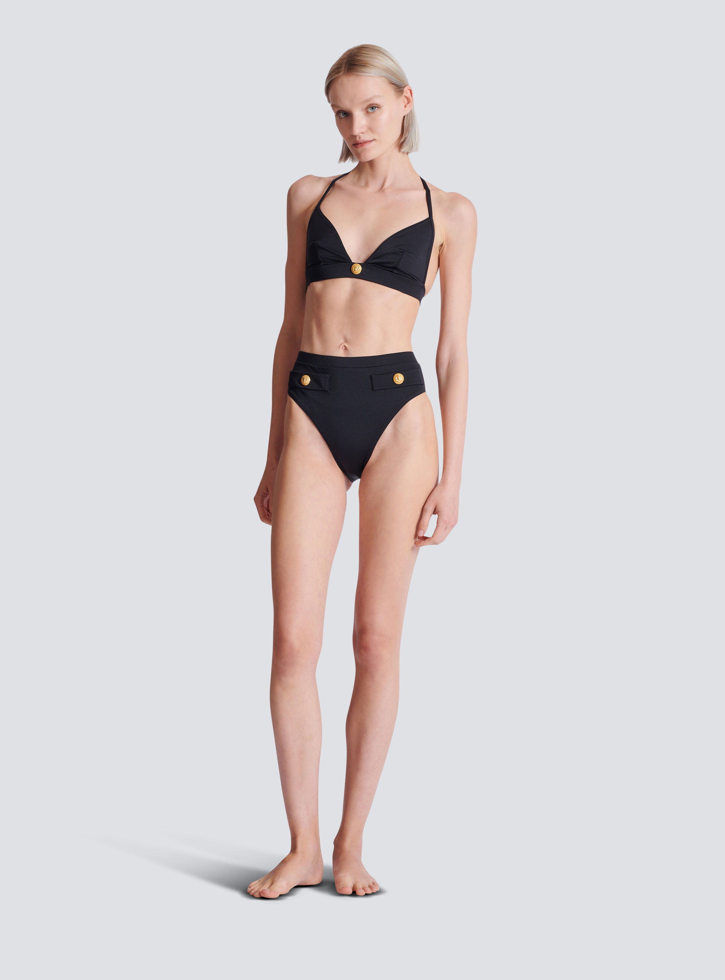 Two-piece swimsuit with buttons - 3