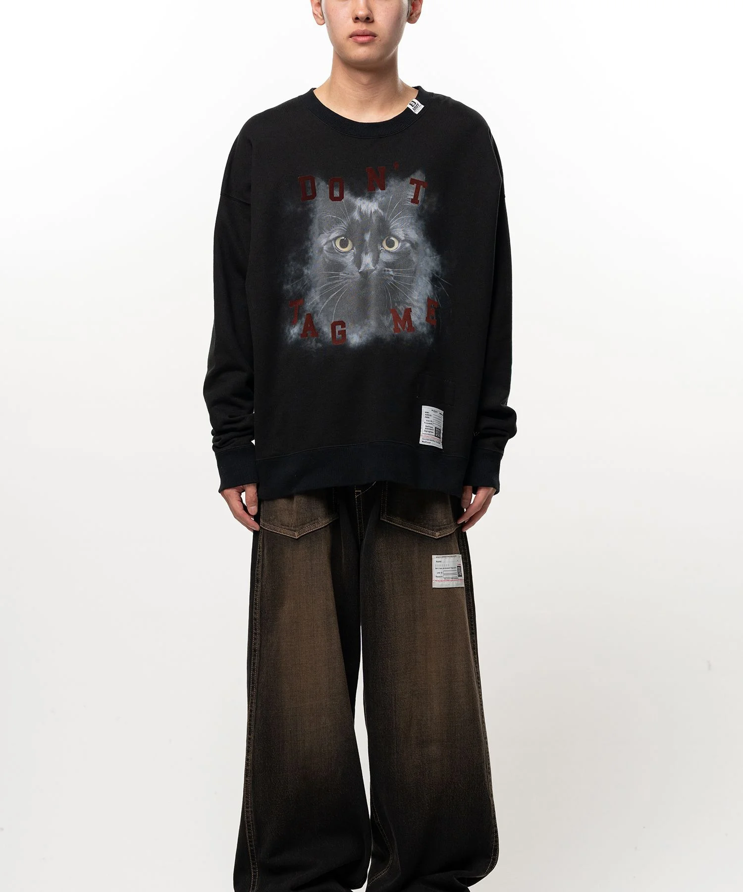 Cat Printed Sweatshirt - 1