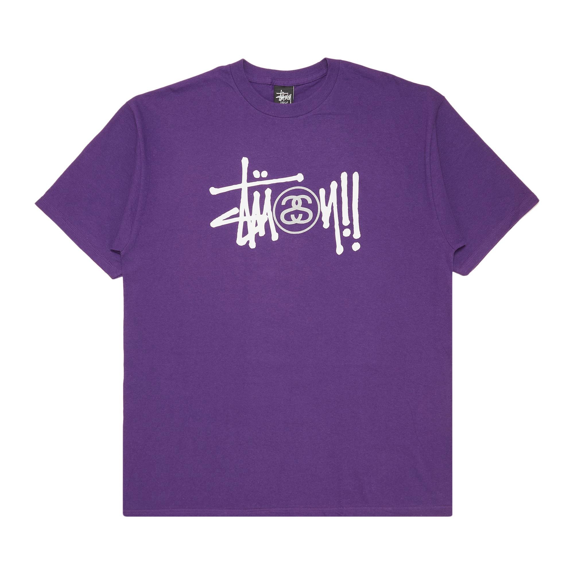 Stussy Basic Logo SS Stock Tee 'Purple' - 1