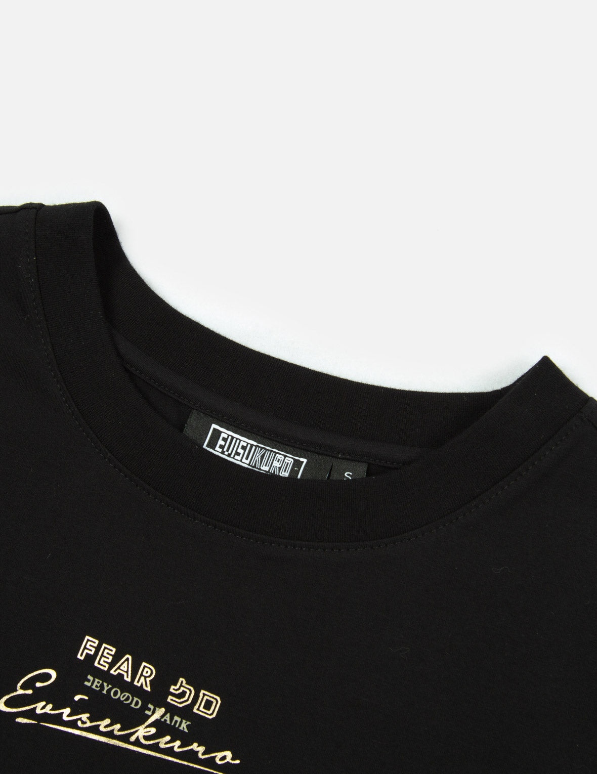 Multi Logo Foil Print Asymmetric T-Shirt - 9