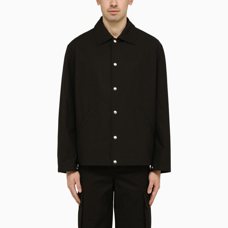 Jil Sander Jil Sander Black Shirt-Jacket With Logo Men