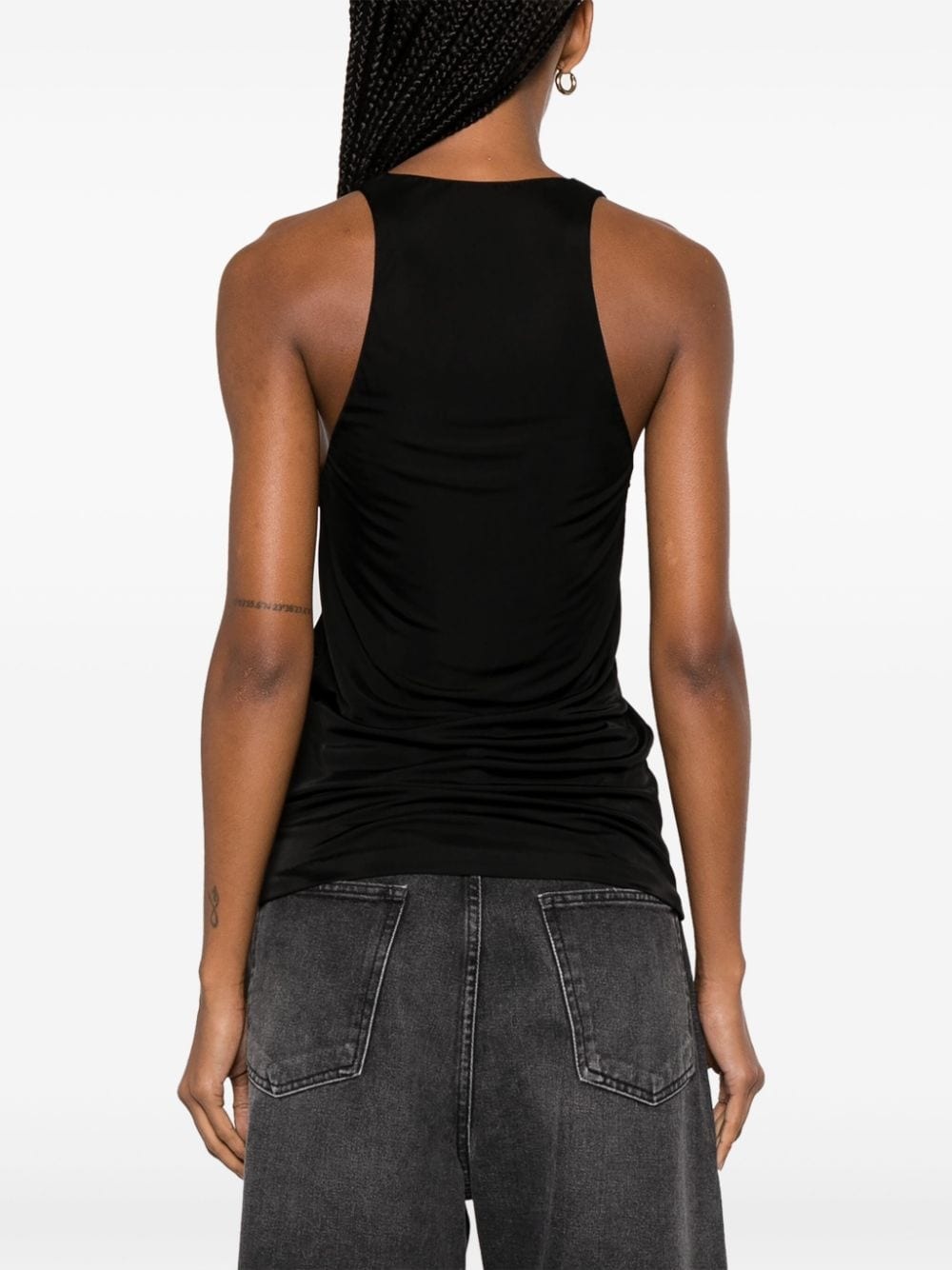armholes silk-satin tank top - 4