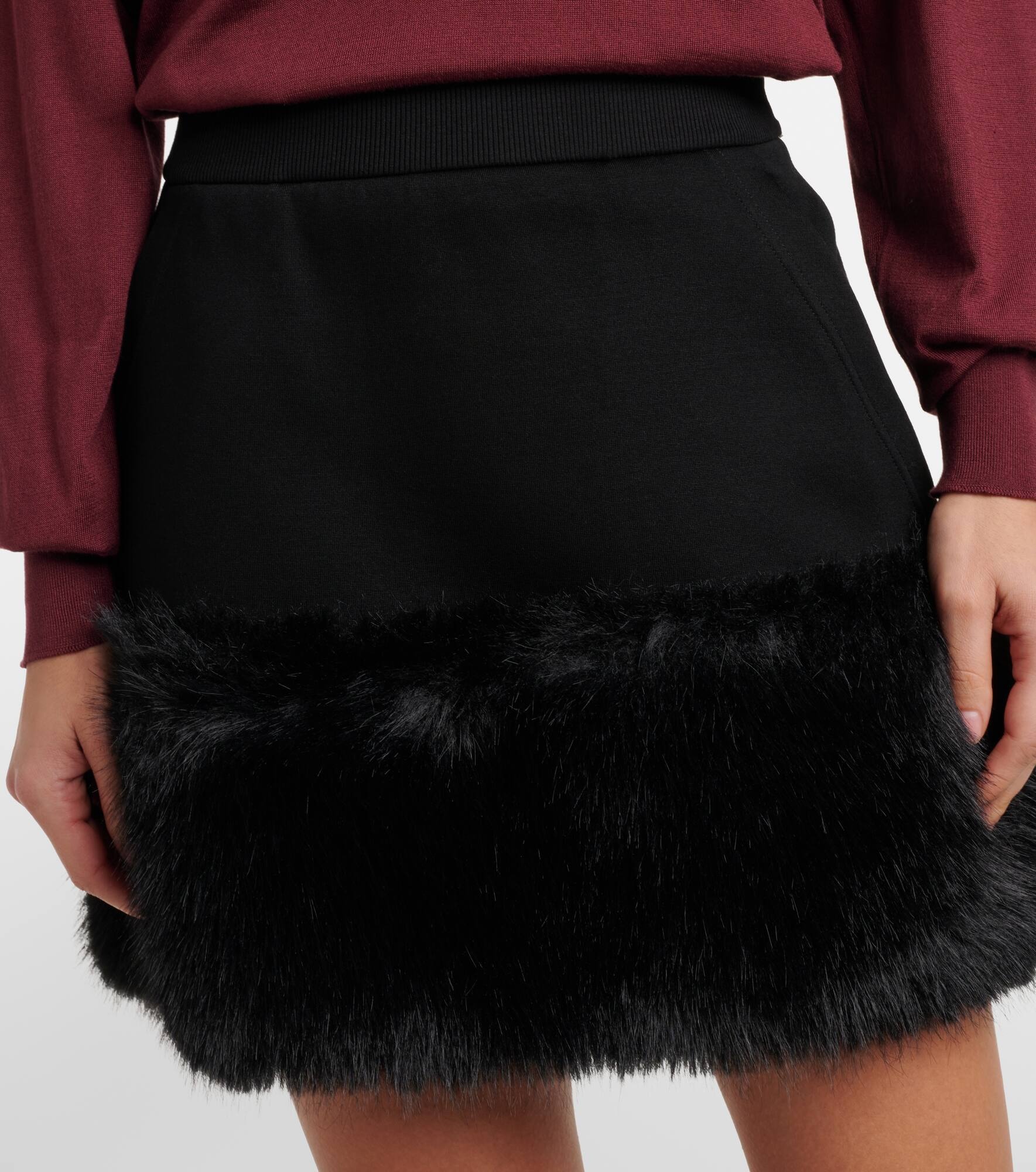 Cotton-blend miniskirt - 4