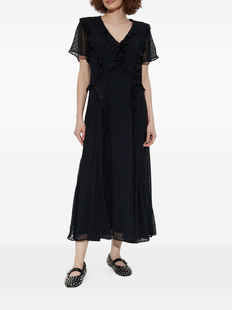 dot-detail frilled dress 3