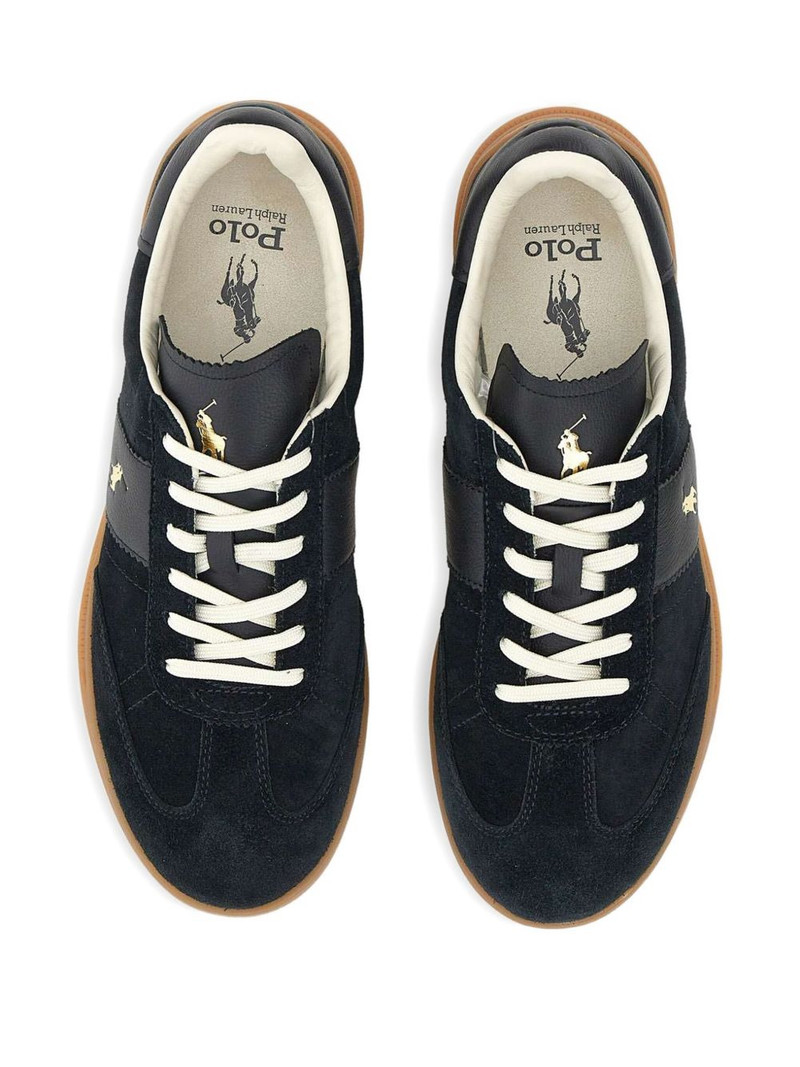 logo-detail leather sneakers 4
