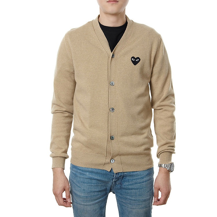 COMME des GARCONS PLAY Cardigan Black Emblem 'Beige' AZ-N024-051-3 - 3