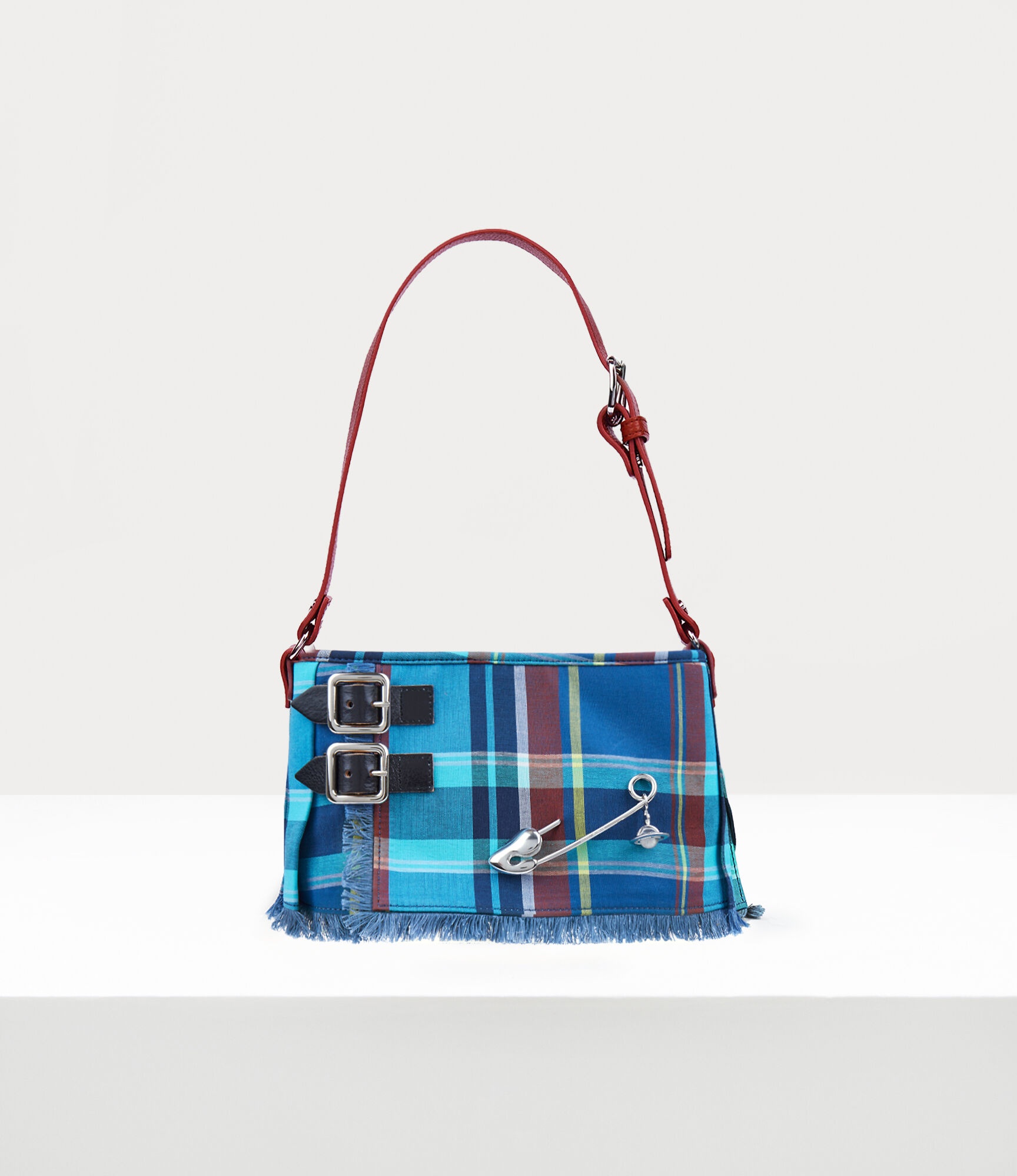 【Vivienne Westwood】Heather タータン キャンバス ShoulderBag Vivienne Westwood Heather tartan canvas shoulder bag