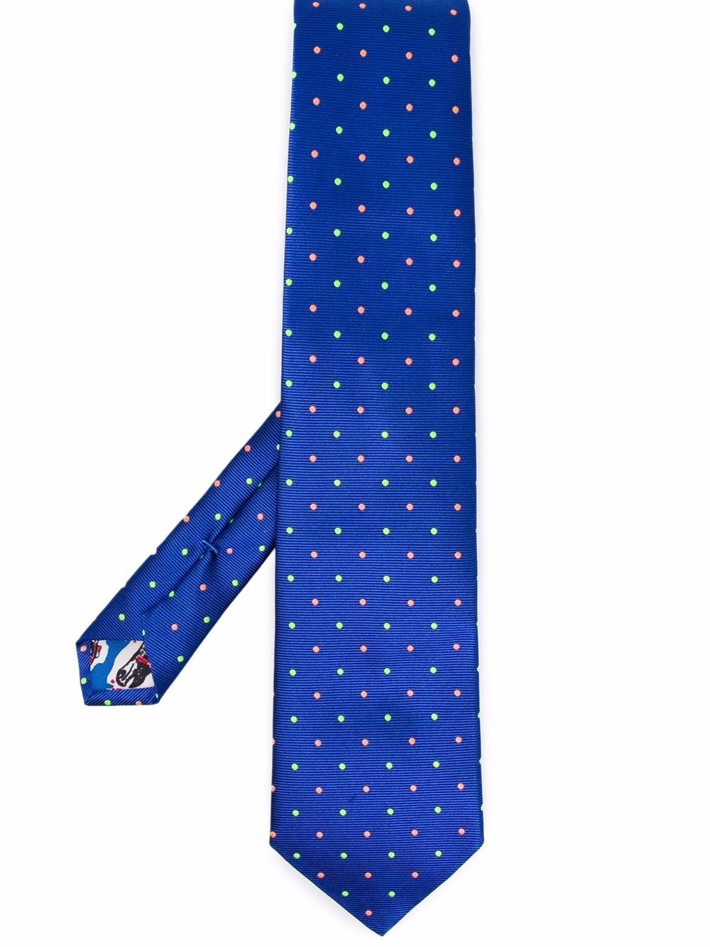 embroidered dot-pattern tie - 1