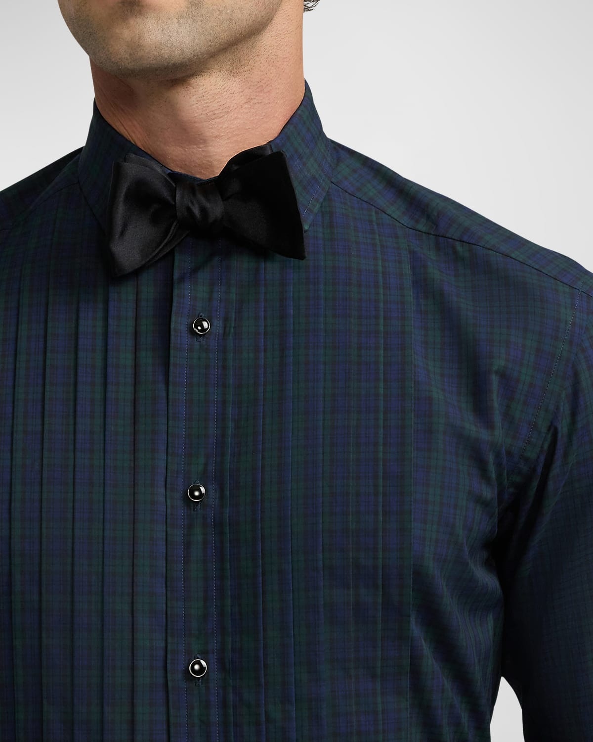 Men's Dexter Plaid Tuxedo Shirt - 5