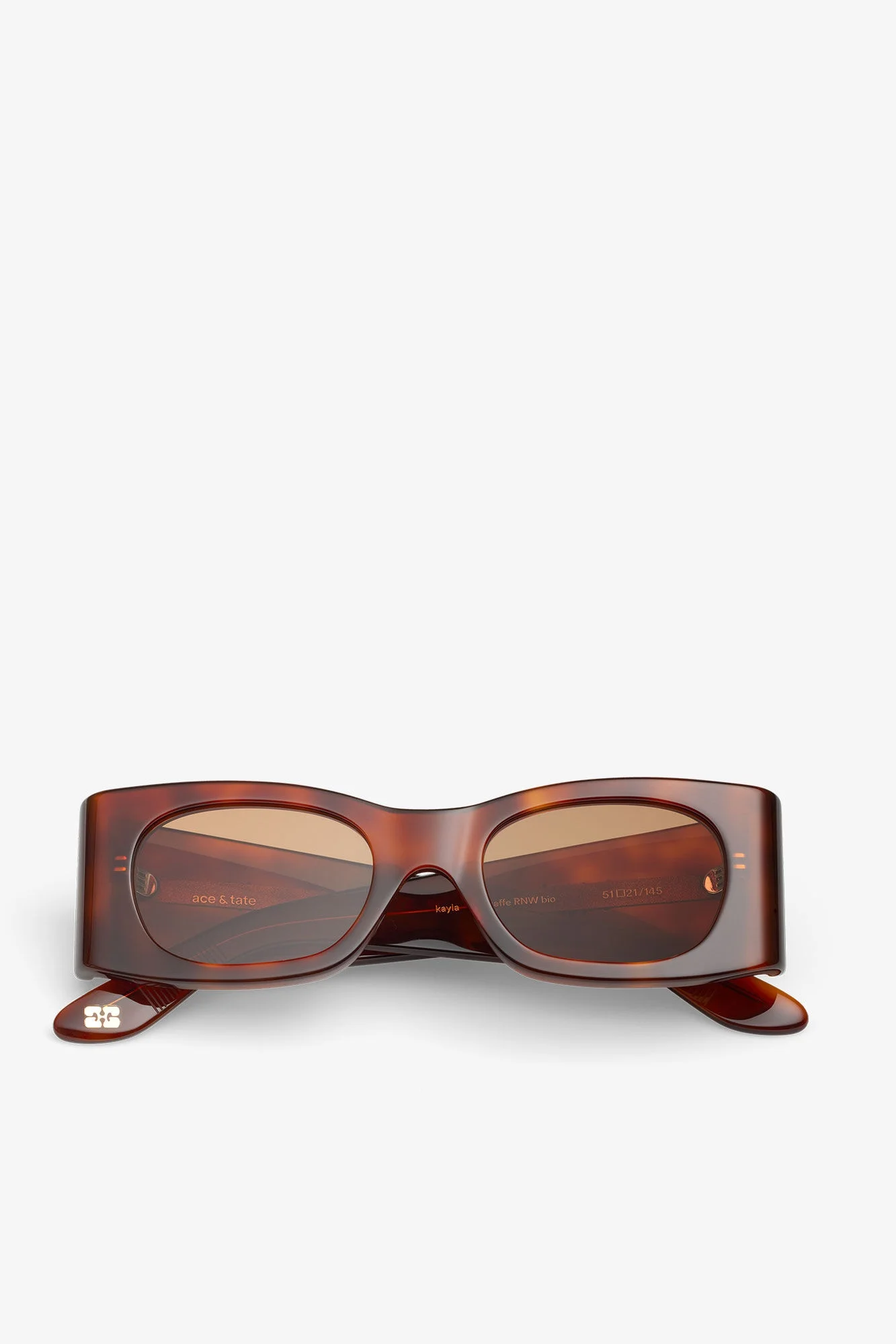 GANNI X ACE & TATE TIGER'S EYE KAYLA SUNGLASSES - 1