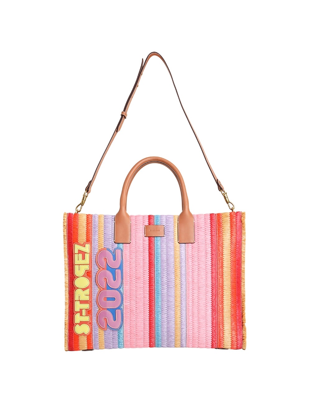 STRIPE FRINGE TOTE - 1