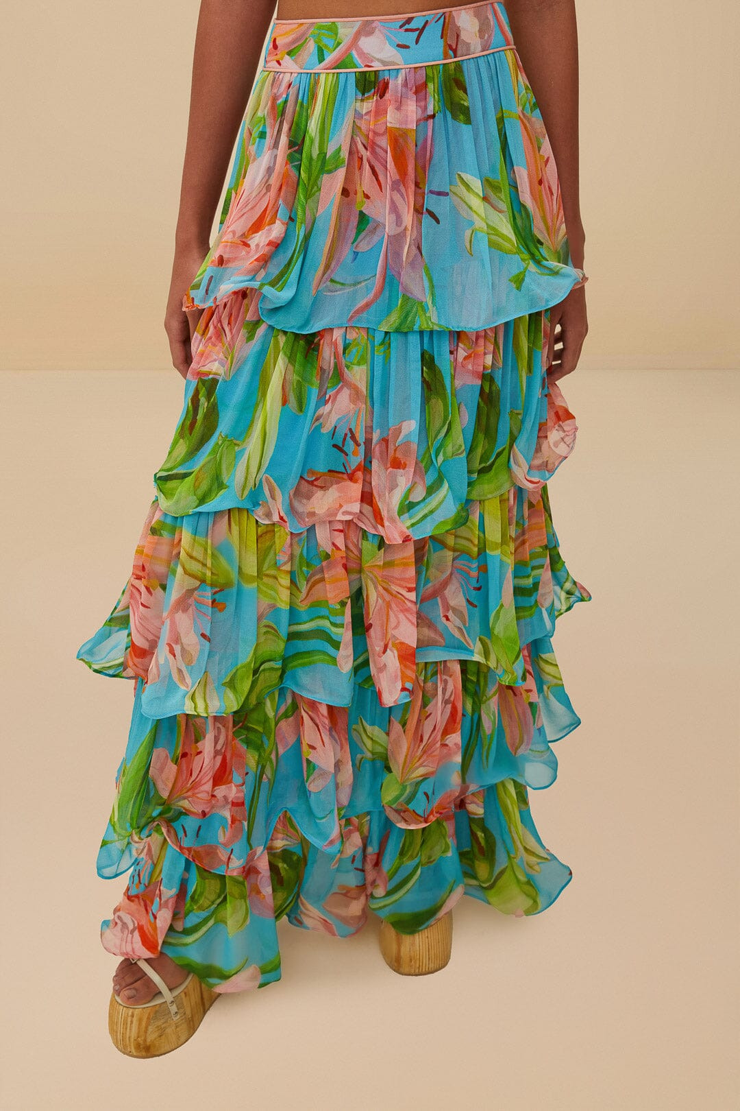 Blue Lily Bloom Maxi Skirt - 2