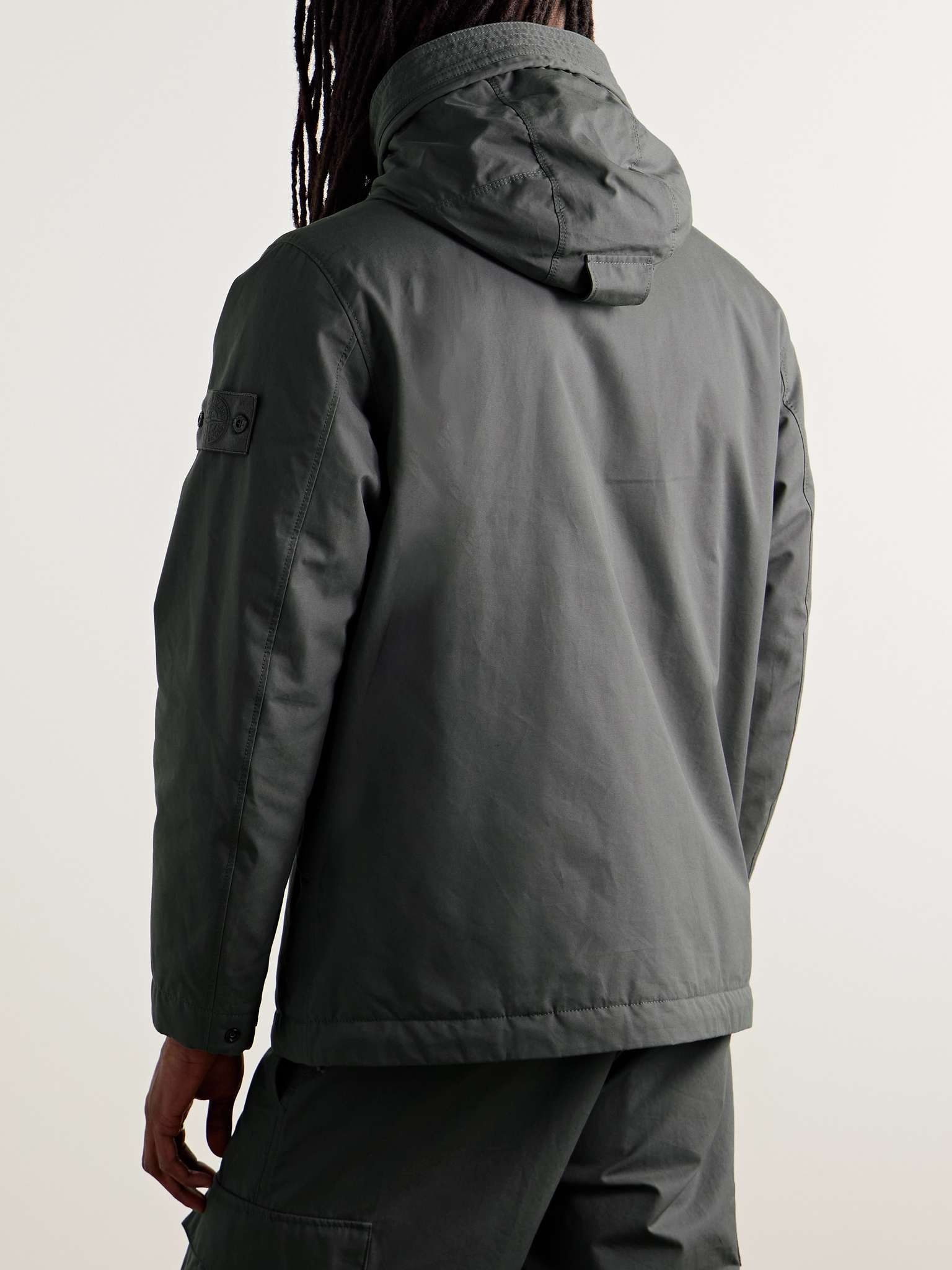 Ghost Logo-Appliquéd Padded Cotton-Canvas Hooded Jacket - 4