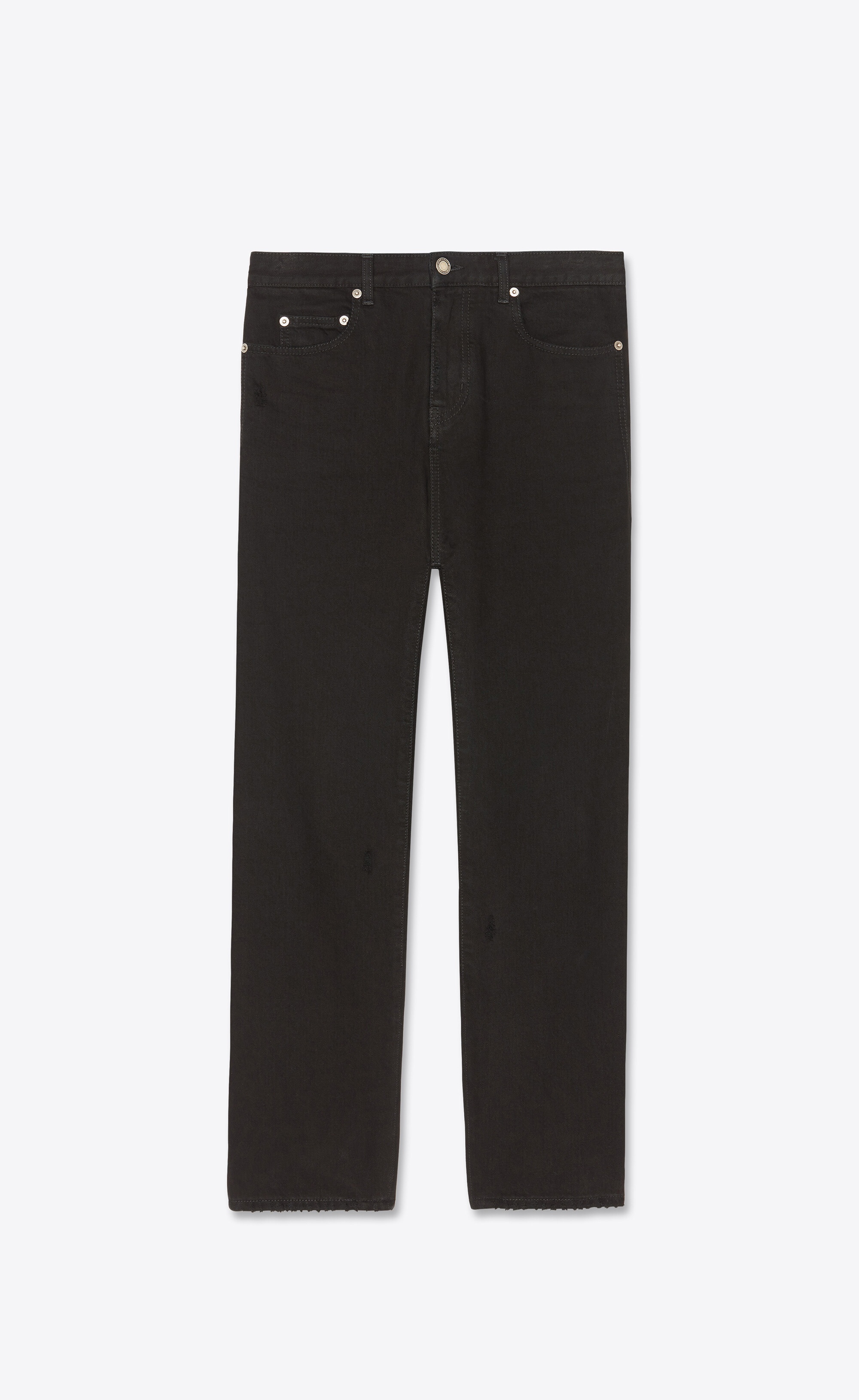 straight-fit jeans in dyed black denim - 1