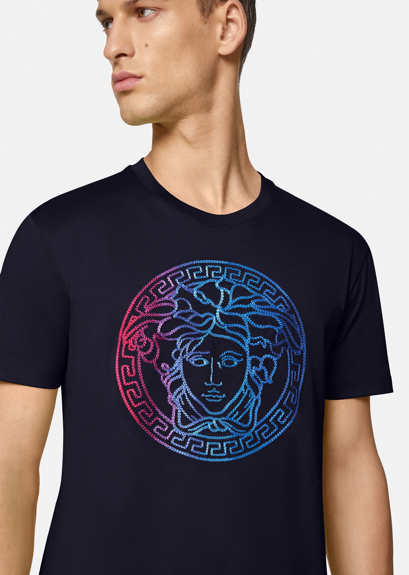 Medusa Embroidered T-Shirt - 5