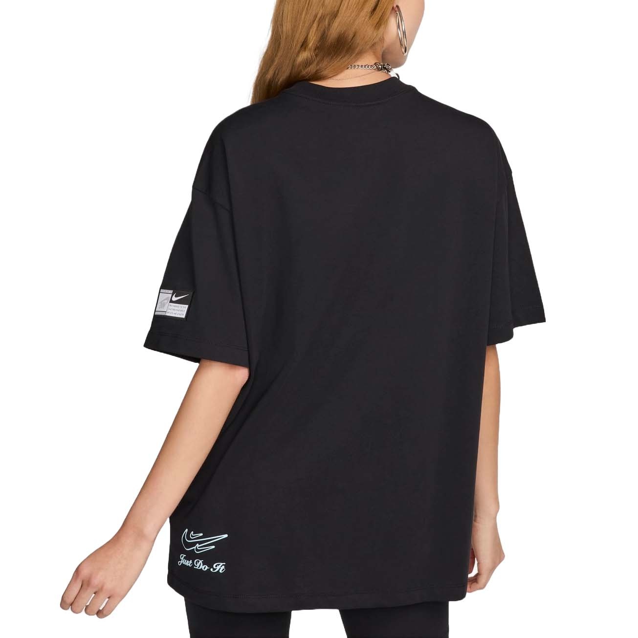 (WMNS) Nike Sportswear Oversized T-shirt Asia Sizing 'Black' FZ1147-010 - 2