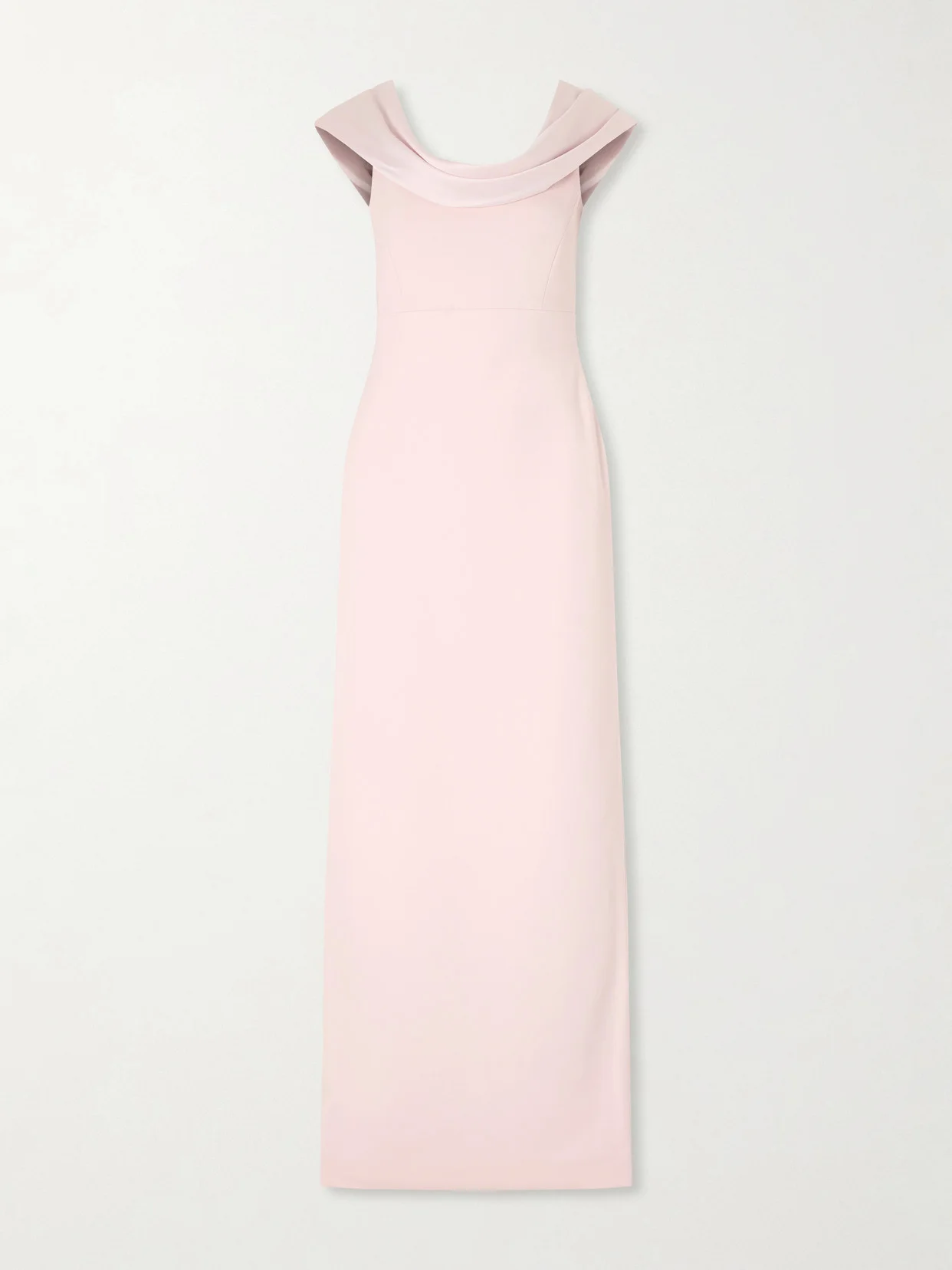 Adele Draped Satin-trimmed Crepe Maxi Dress - 1
