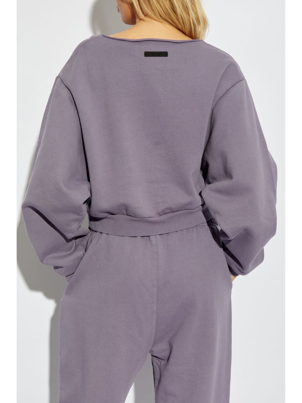 logo-print cotton-fleece sweatshirt - 4