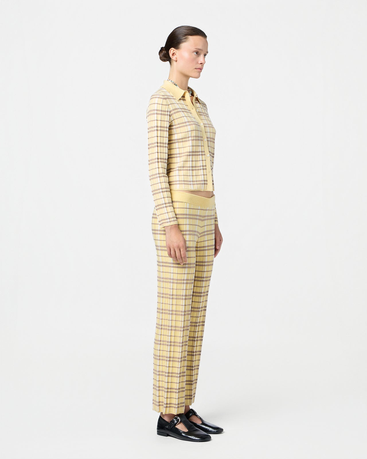 Plaid Flare Pant - 5