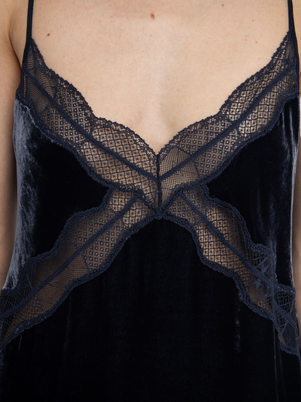 lace-trim mini dress - 5