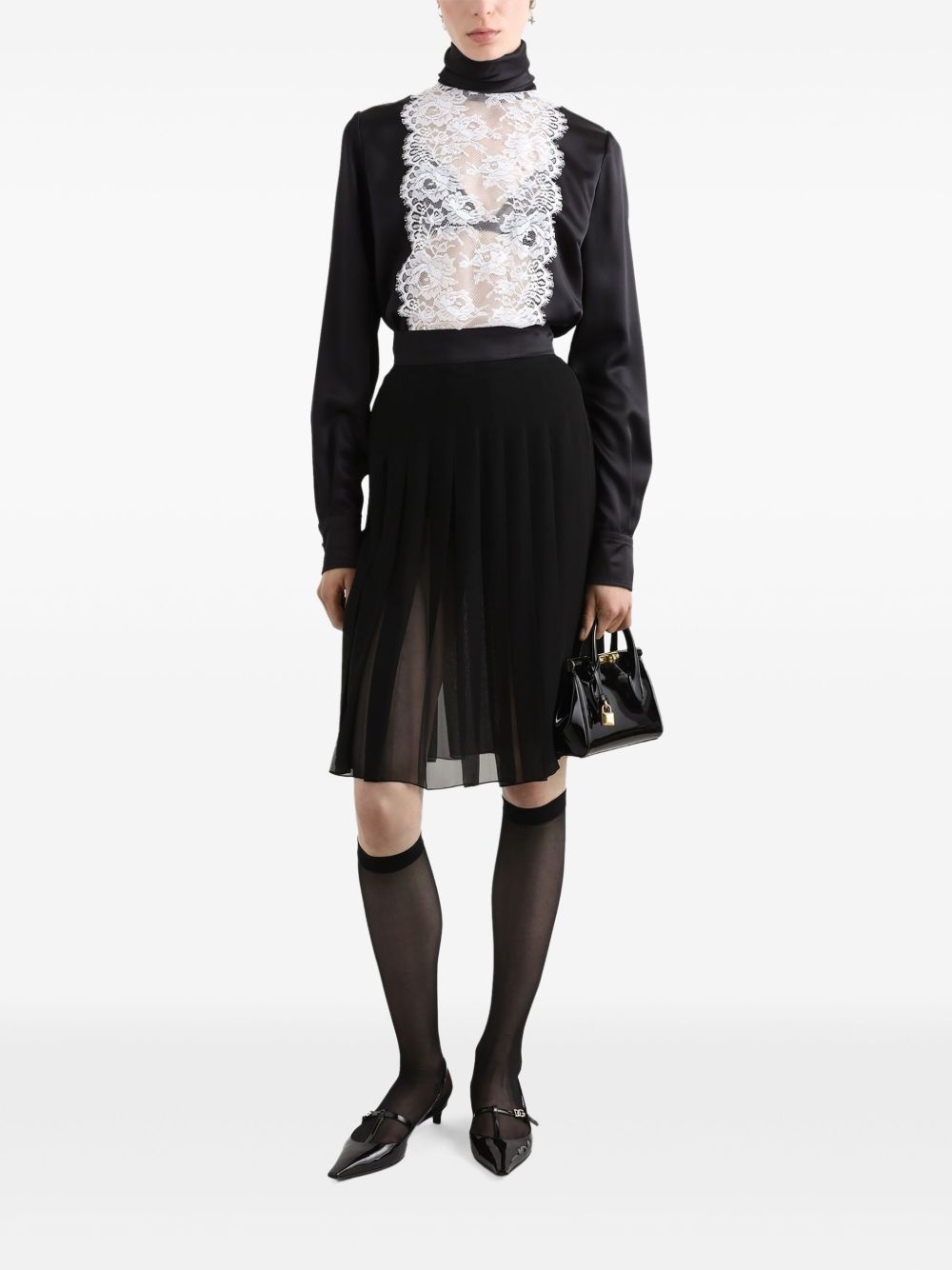 lace-appliqué blouse - 2